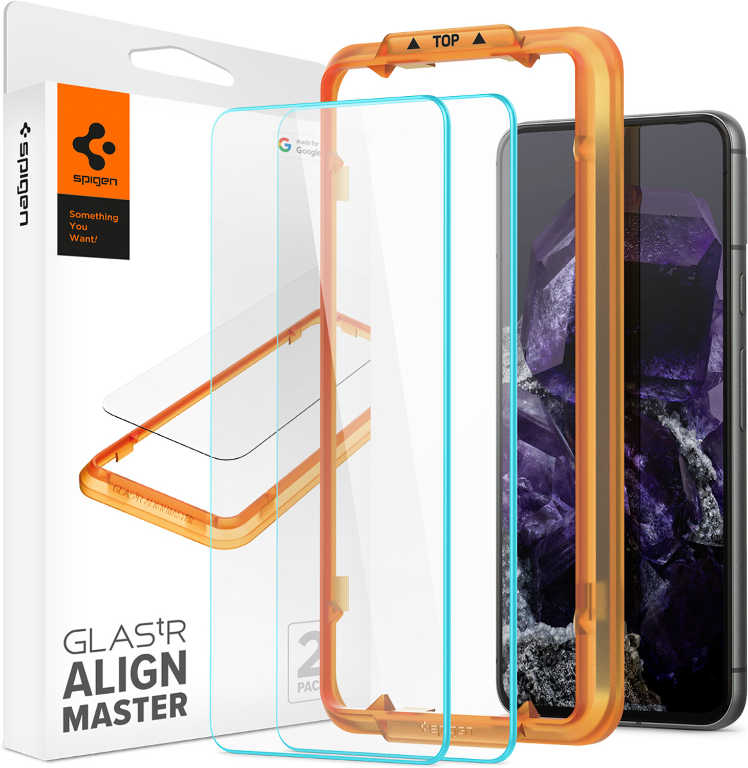 Image of Spigen Screen Guard with Applicator Kit for Pixel 8