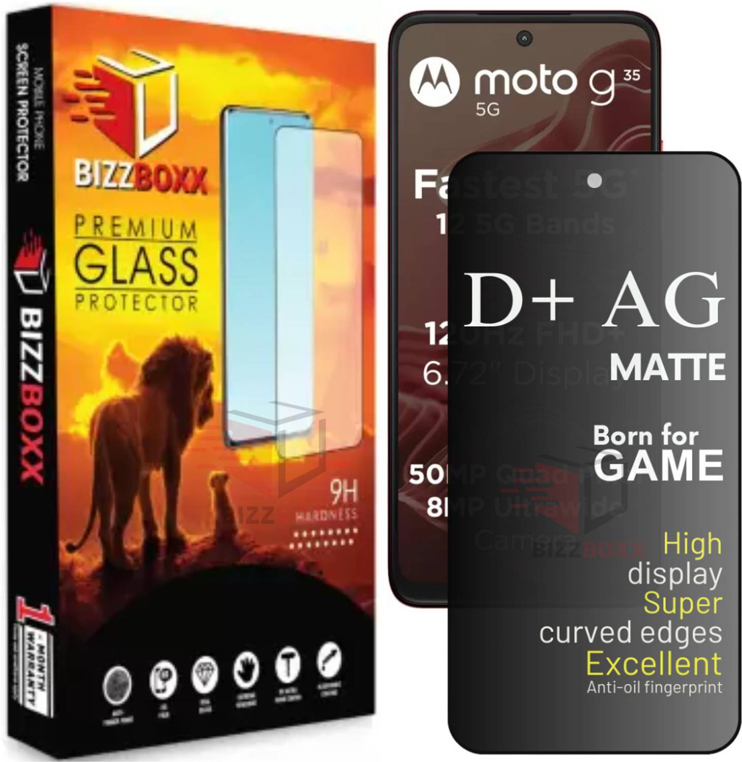 BizzBoxx Tempered Glass Guard for D+ AG Matte