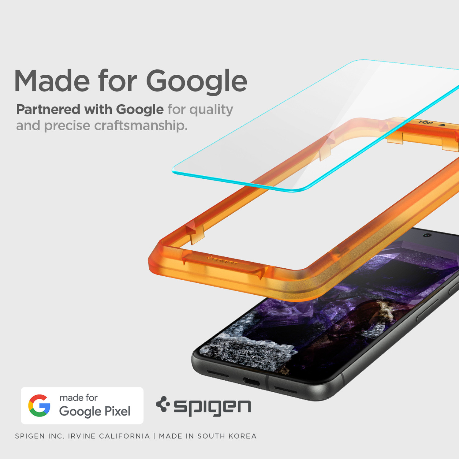 Image of Spigen Screen Guard with Applicator Kit for Pixel 8