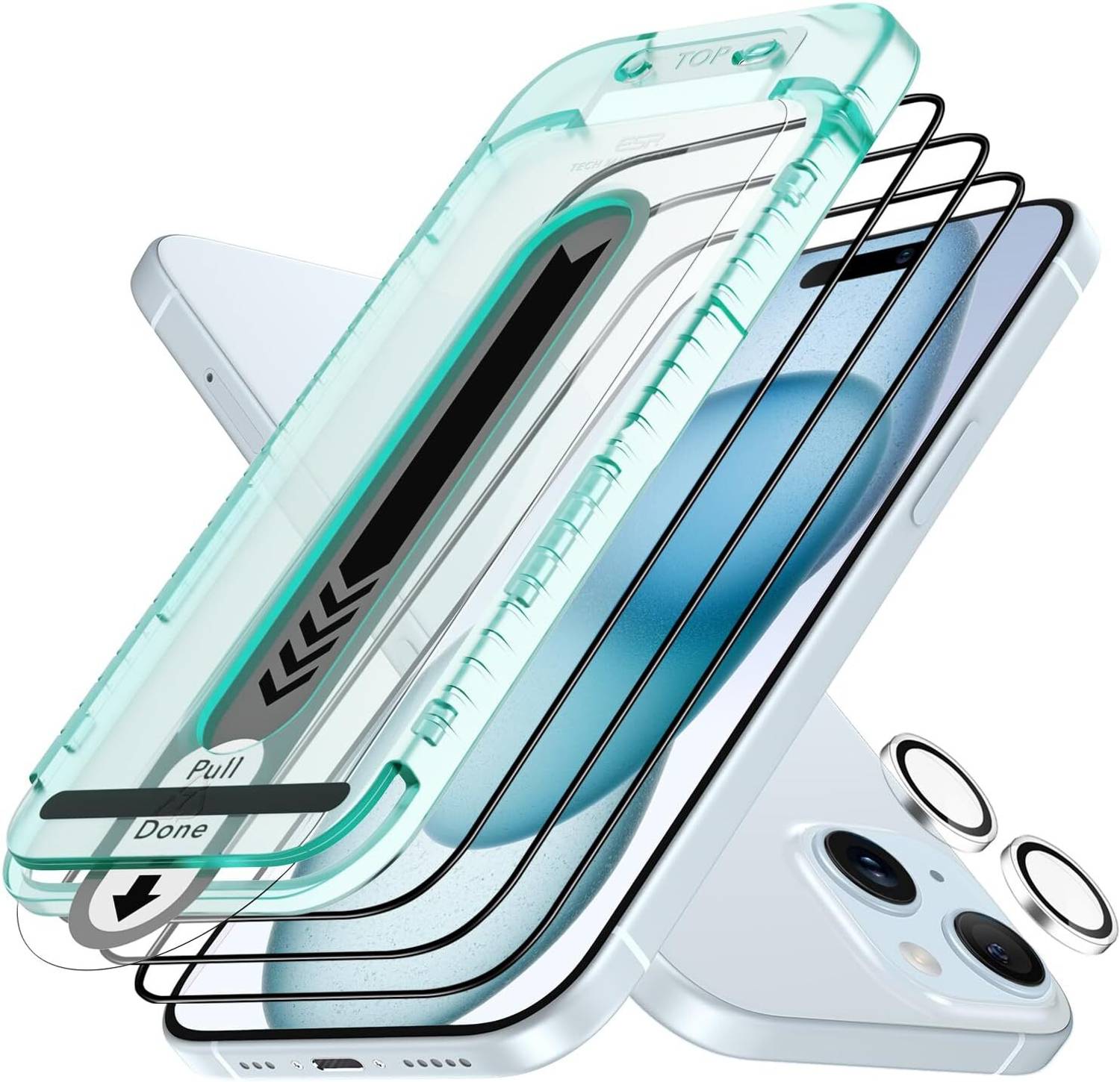 Caseex Edge To Edge Tempered Glass for Apple iPhone 15 (Pack of 1