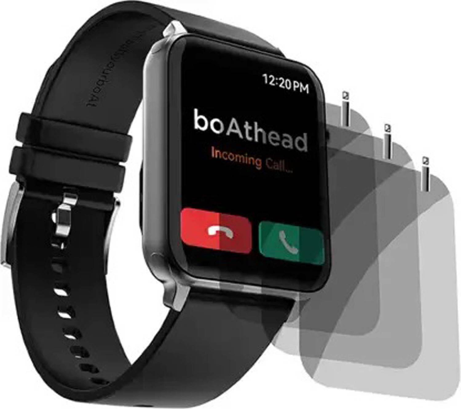 siglaciz Tempered Glass Guard for boAt Storm Call SMART WATCH