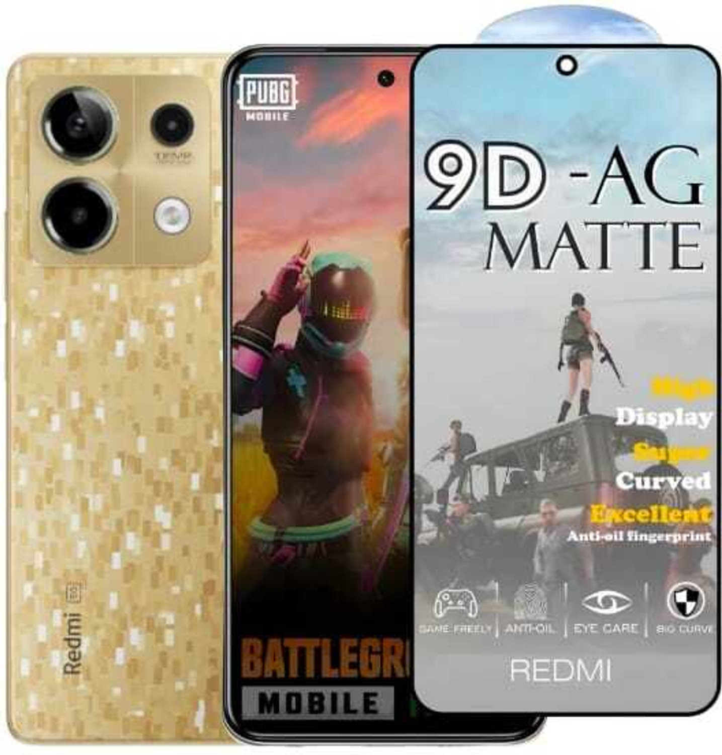 Image of FAIYER BEAT Tempered Glass Guard for Premium matte Tempered Glass For redmi note 13 5g(matte finish,Pack Of 1) Advanced gaming matte Full Screen Coverage Screen Protector for redmi note 13 5g (Pack of 1)