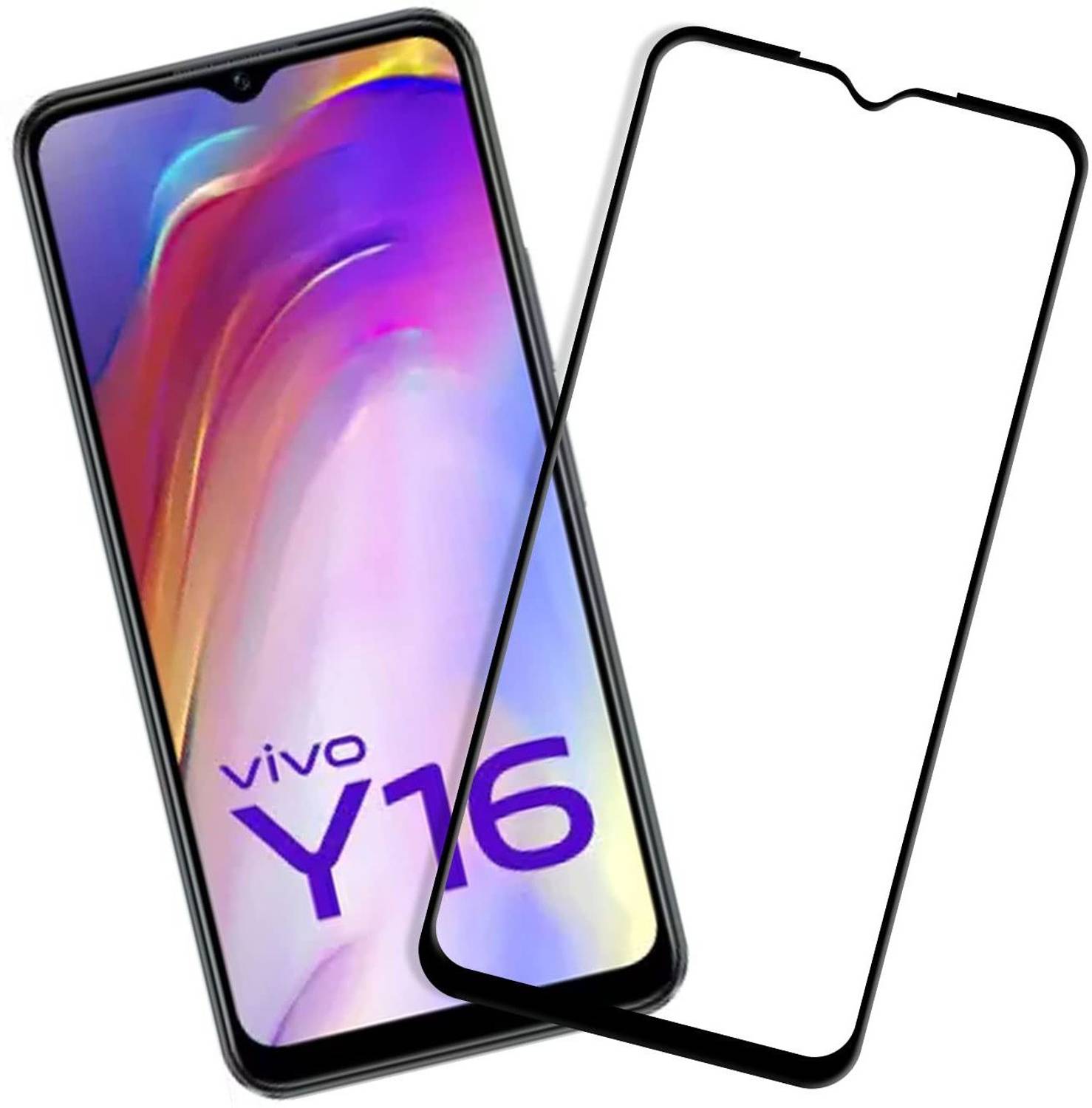 EITANSHA CREATION Edge To Edge Tempered Glass for vivo Y16
