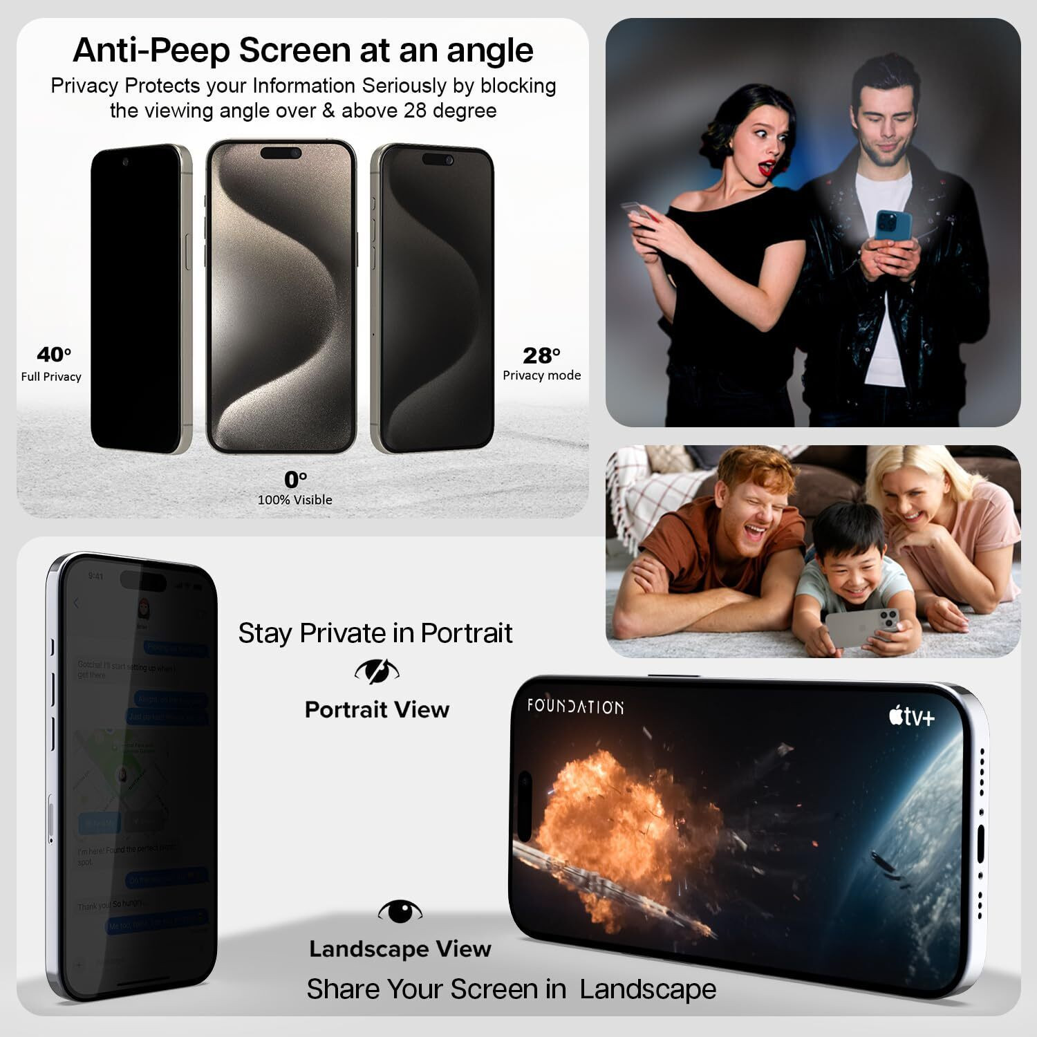Image of Kapaver Tempered Glass Guard for Apple iPhone 15 Pro Max