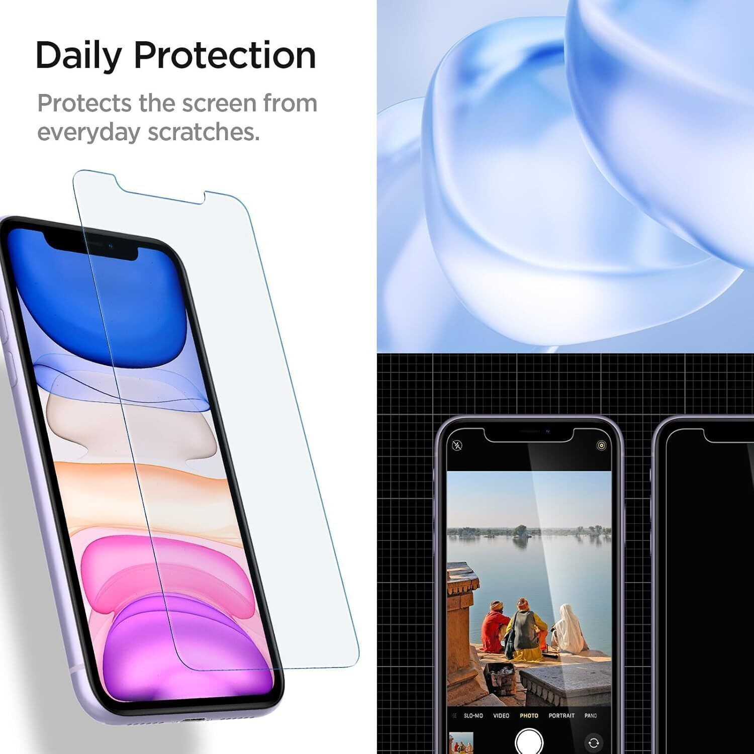 Image of Spigen Tempered Glass Guard for iPhone 11
