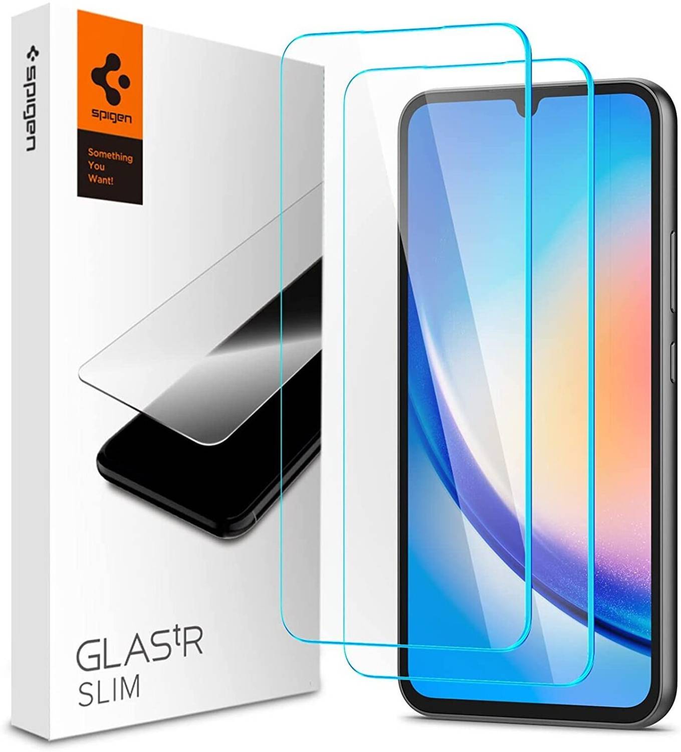 Spigen Tempered Glass Guard for Samsung Galaxy A34 (Pack of 2)