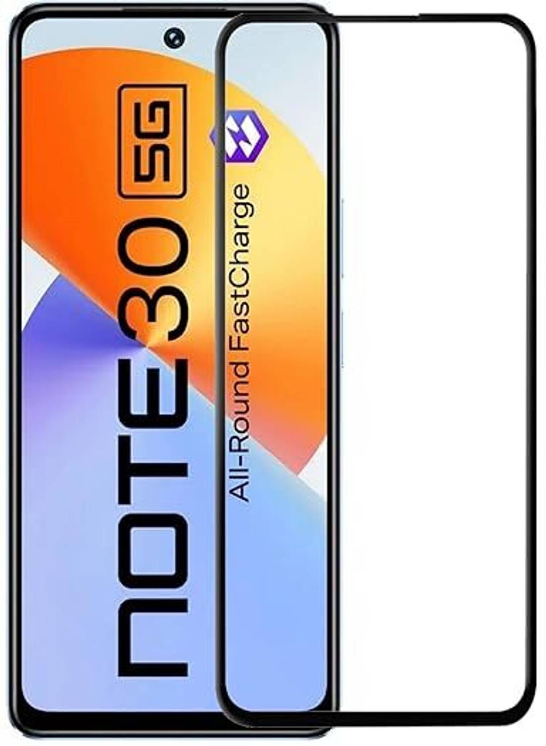 ALFA URBAN Tempered Glass Guard for Infinix Note 30 5G Edge To Edge HD+ Tempered Glass Full Screen Coverage with Easy Installation