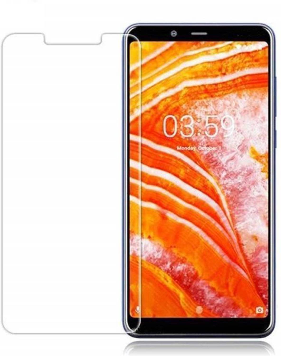 DMJHP Tempered Glass Guard for Nokia 3.1 Plus (Pack of 1)