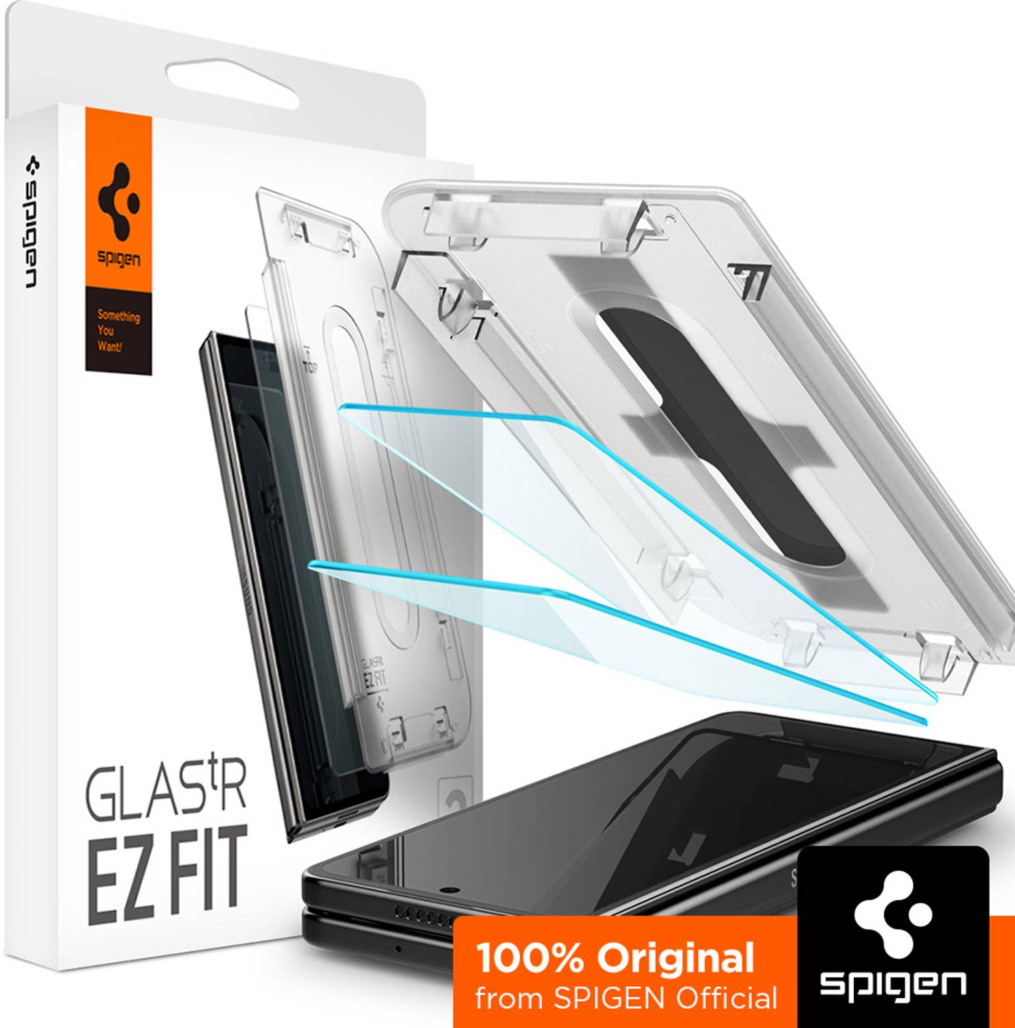 Spigen Tempered Glass Guard for Galaxy Z Fold 5 (Pack of 2)