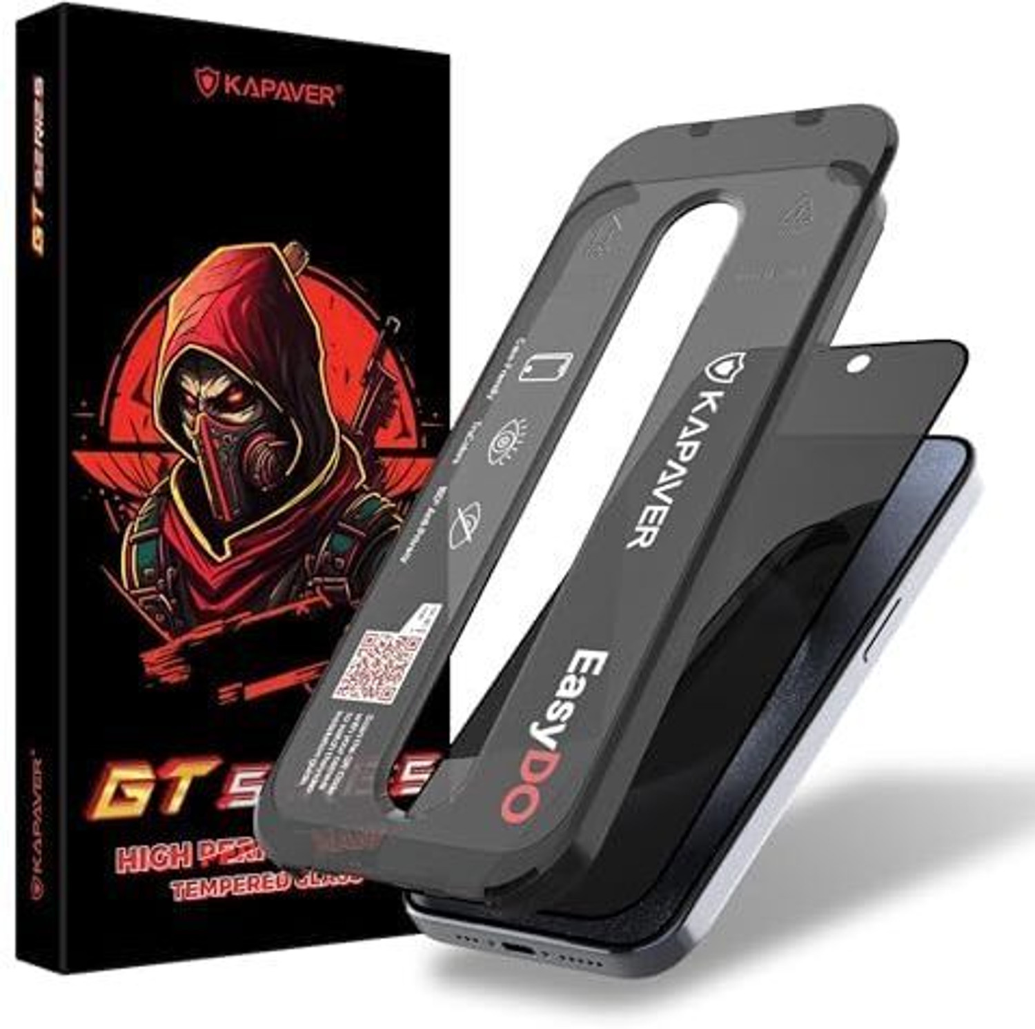 Image of Kapaver Tempered Glass Guard for Apple iPhone 15 Pro Max