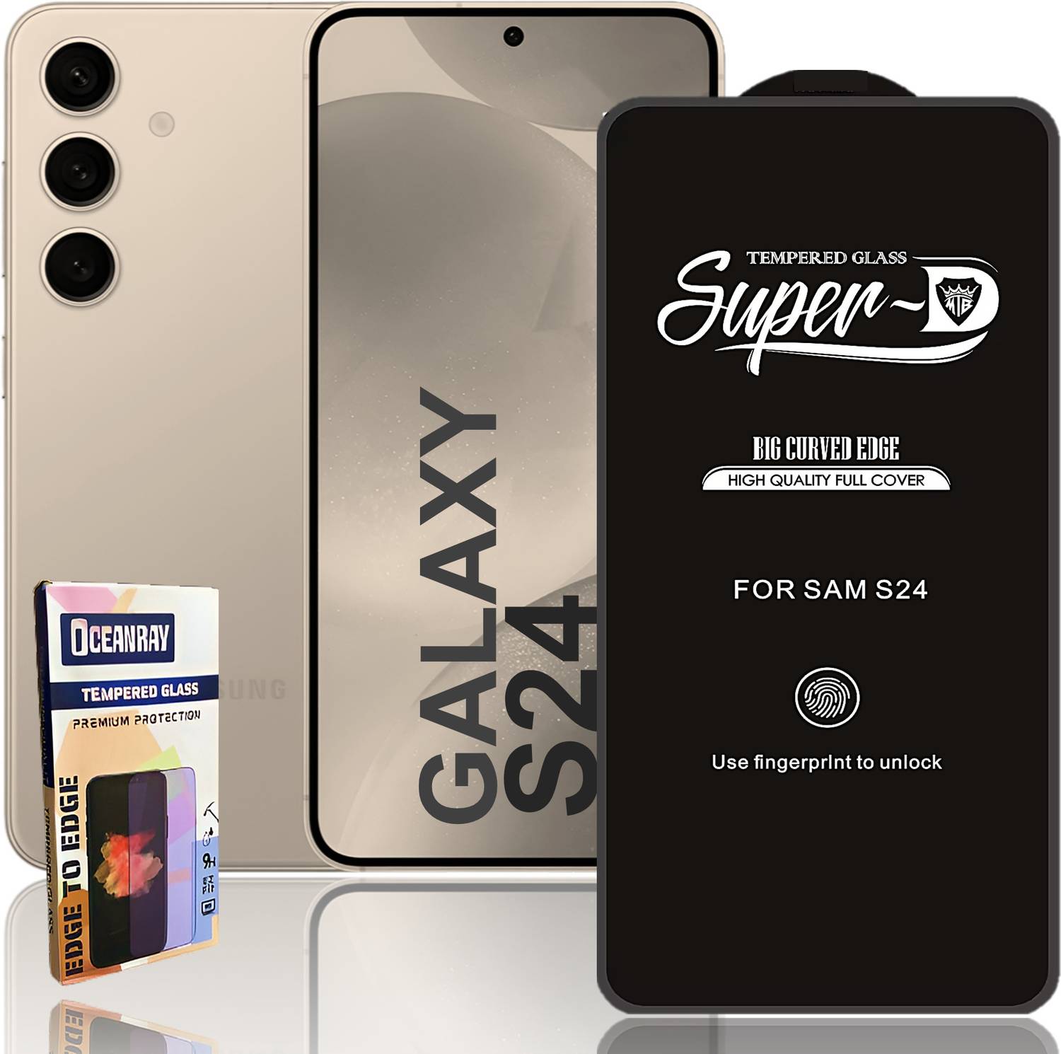 OCEANRAY Tempered Glass Guard for Samsung Galaxy S24 5G (Pack of