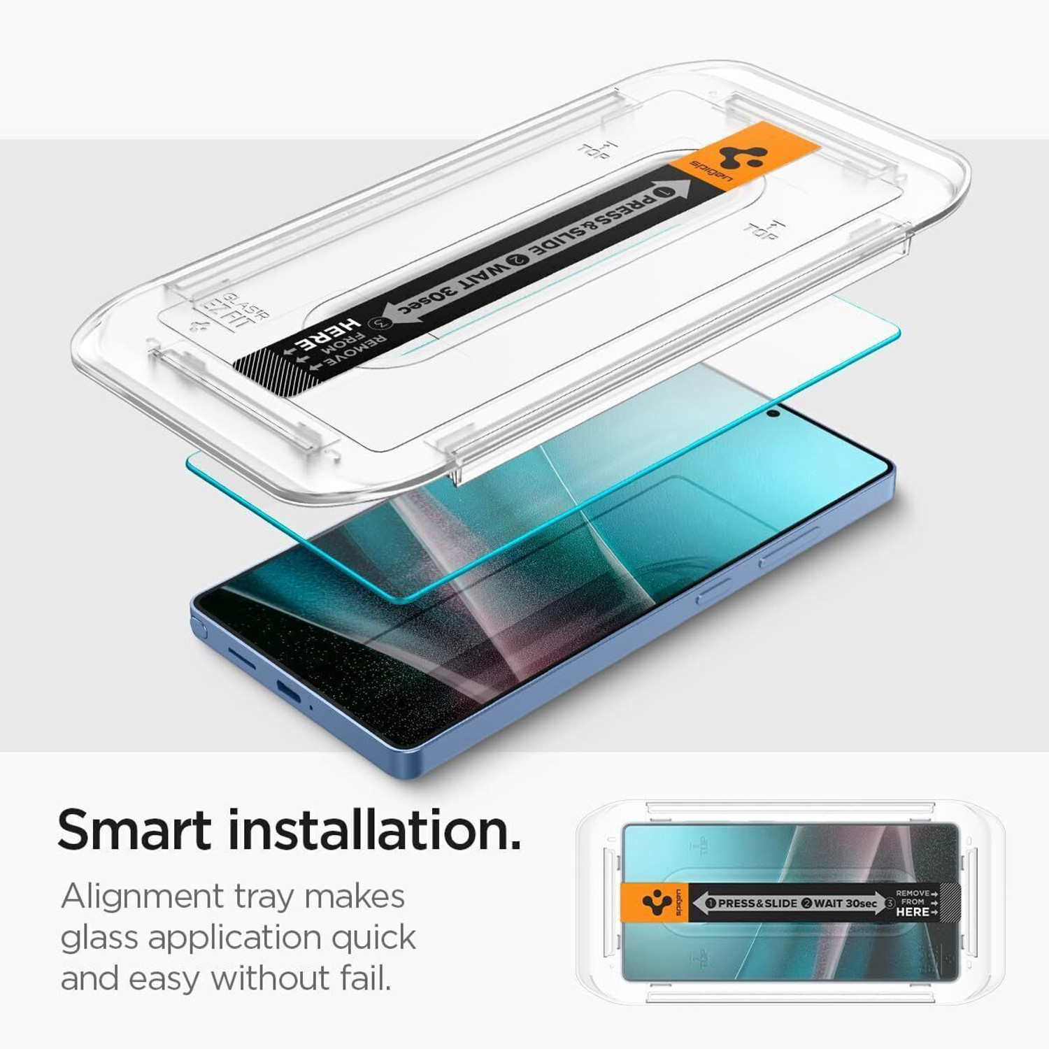 Image of Spigen Screen Guard with Applicator Kit for Samsung Galaxy S25 Ultra (EZ Fit)