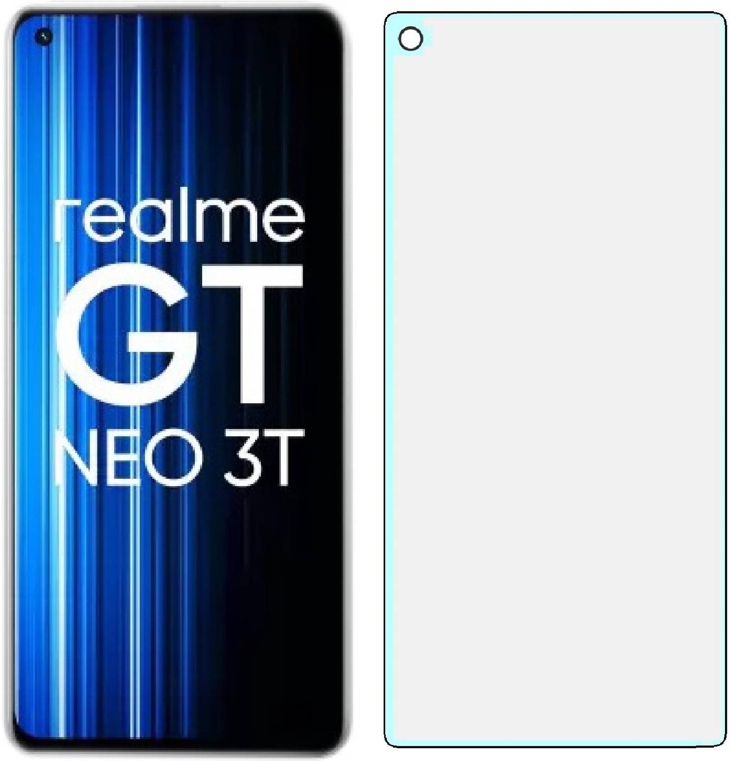 HOBBYTRONICS Tempered Glass Guard for Realme GT Neo 3T Matte