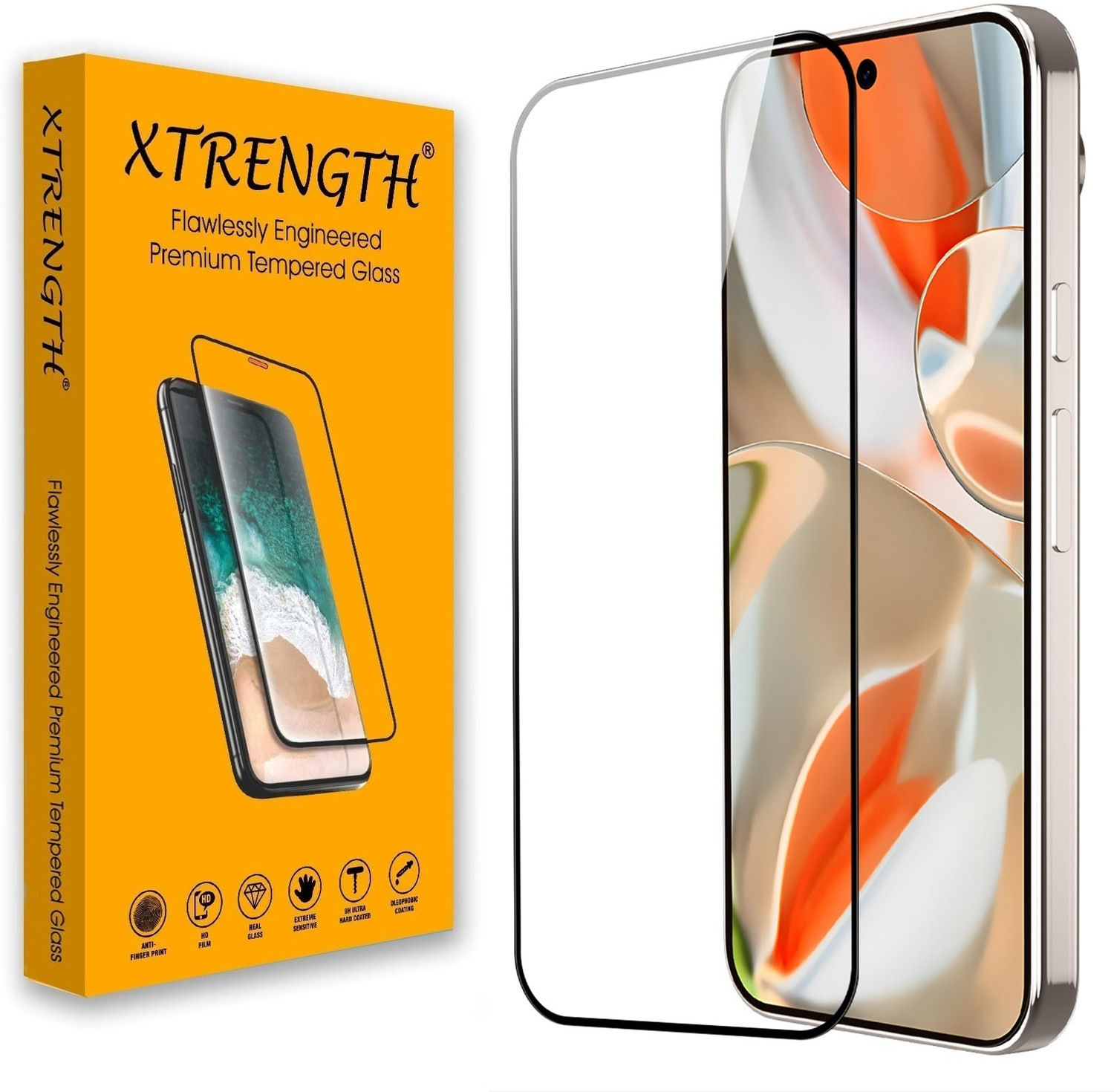 Image of XTRENGTH Tempered Glass Guard for Google Pixel 10 Pro XL, Pixel 10 Pro XL, Premium Military Grade Gorilla Screen Guard, with Easy Installation Kit