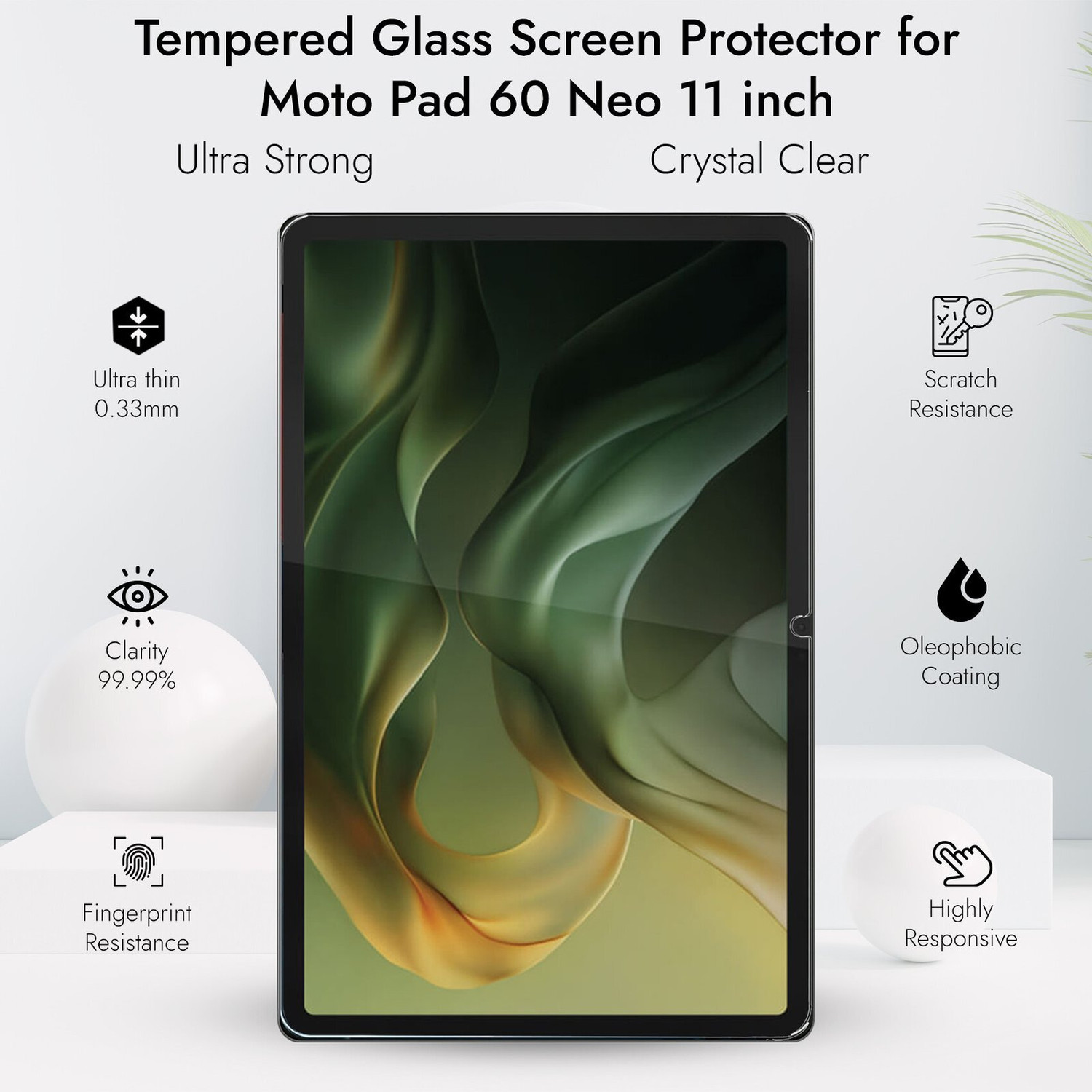 Image of ROBUSTRION Tempered Glass Guard for Moto Pad 60 Neo 11 inch