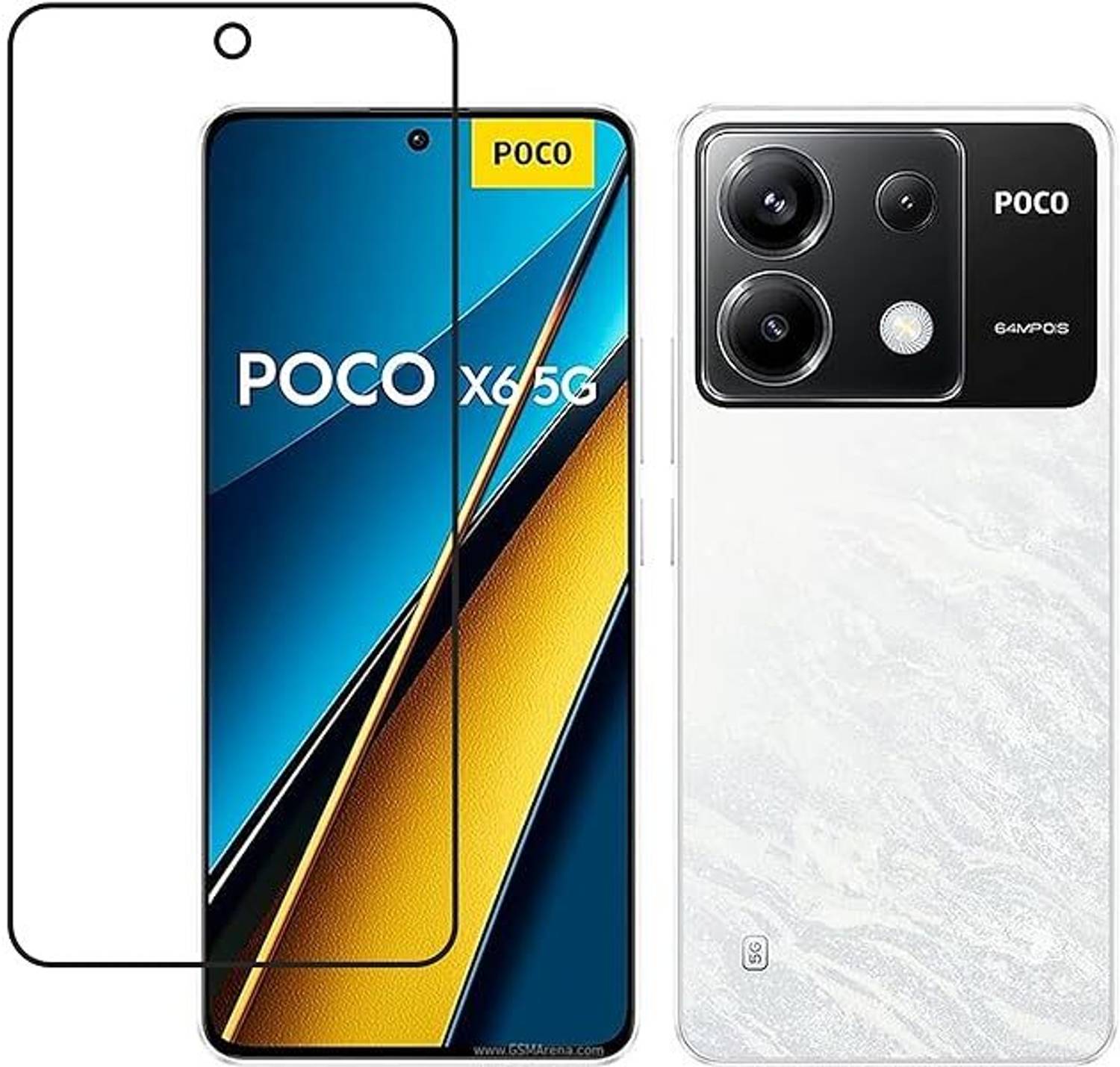 ALFA URBAN Tempered Glass Guard for Poco X6 Edge To Edge HD+ Tempered Glass Full Screen Coverage with Easy Installation