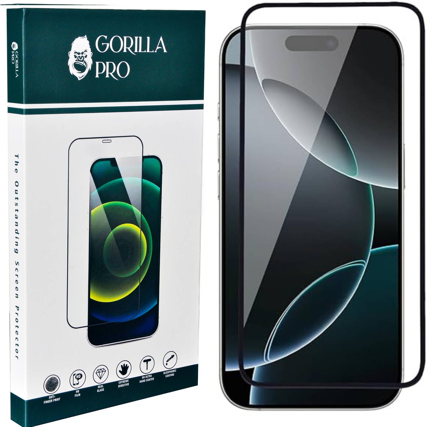 GORILLA PRO Tempered Glass Guard for Apple iPhone 16 Pro (Pack of