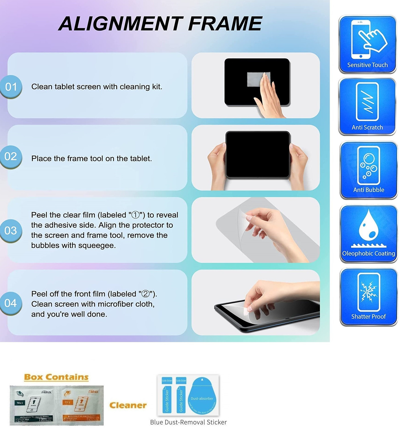 Image of Mersal Tempered Glass Guard for Samsung Tab A9 Plus 11 inch