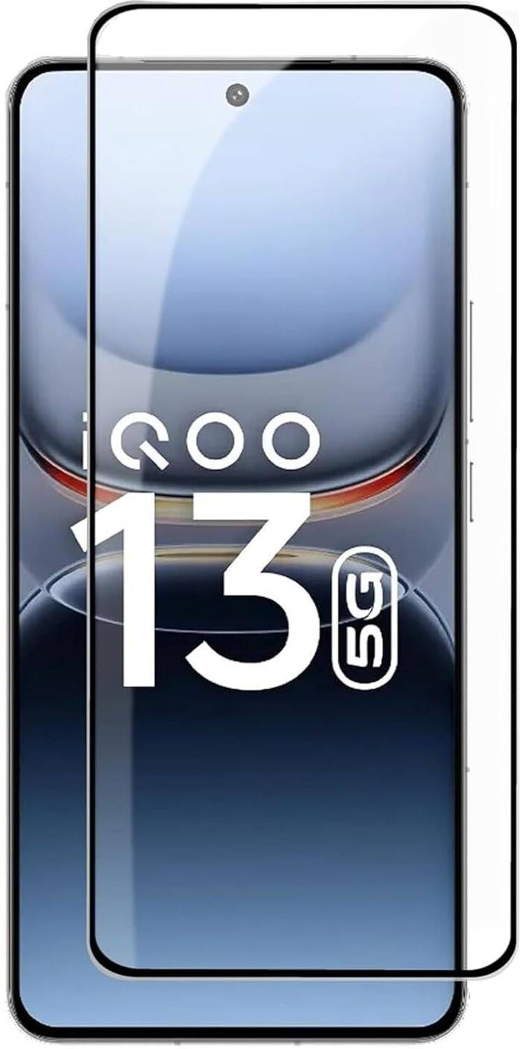 AIBEX Edge To Edge Tempered Glass for IQOO 13 5G| 9H Hardness | Anti-Glare & Anti-Fingerprint | Water Resistant | Edge-to-Edge Full Screen Protector | Bubble-Free Installation