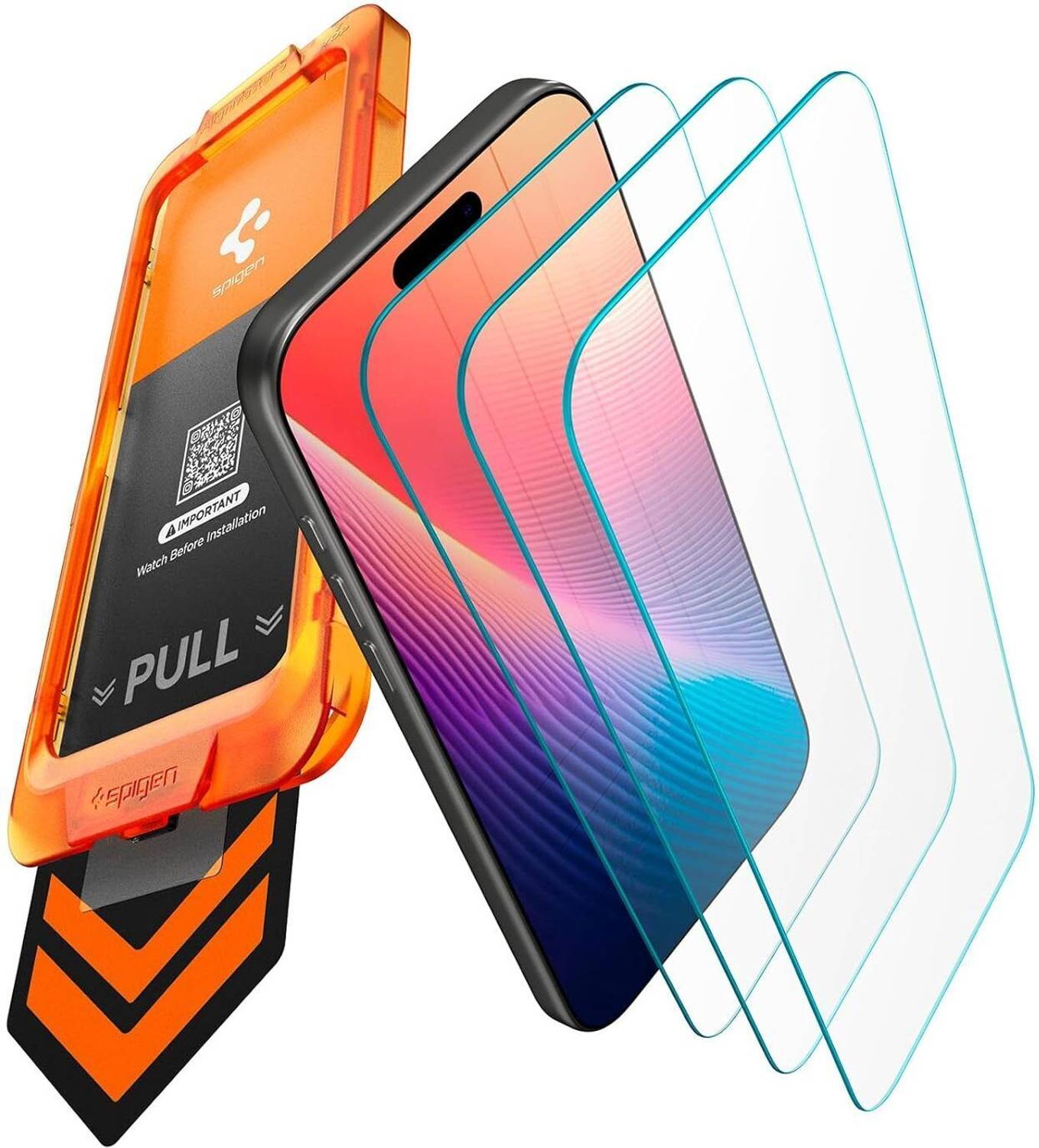 Spigen Tempered Glass Guard for iPhone 17 (Pack of 3)
