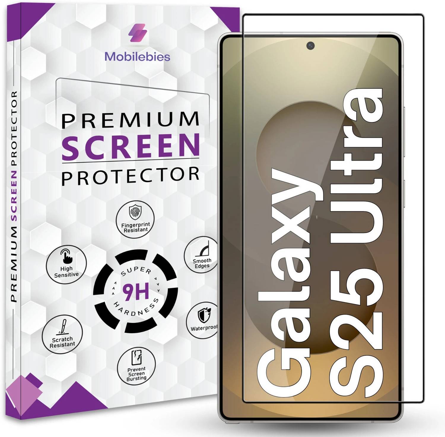 Mobilebies Tempered Glass Guard for Samsung S25 Ultra , s25 ultra