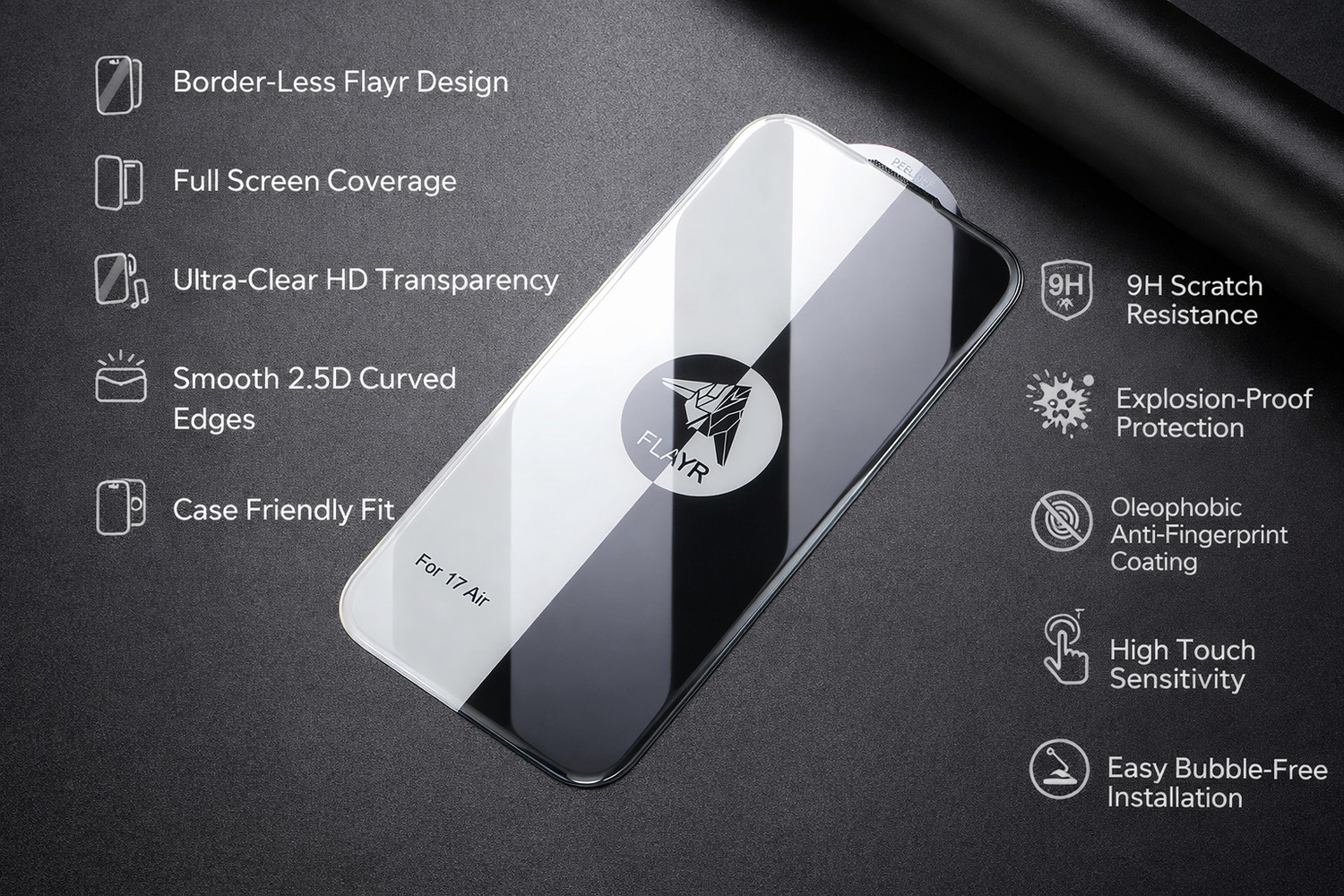 Image of PARAFLIK Tempered Glass Guard for IPHONE 15PROMAX BORDERLESS FLAYR SCREEN PROTECTOR GLASS DIAMOND QUALITY | EXPLOSION PROOF | BEZEL LESS