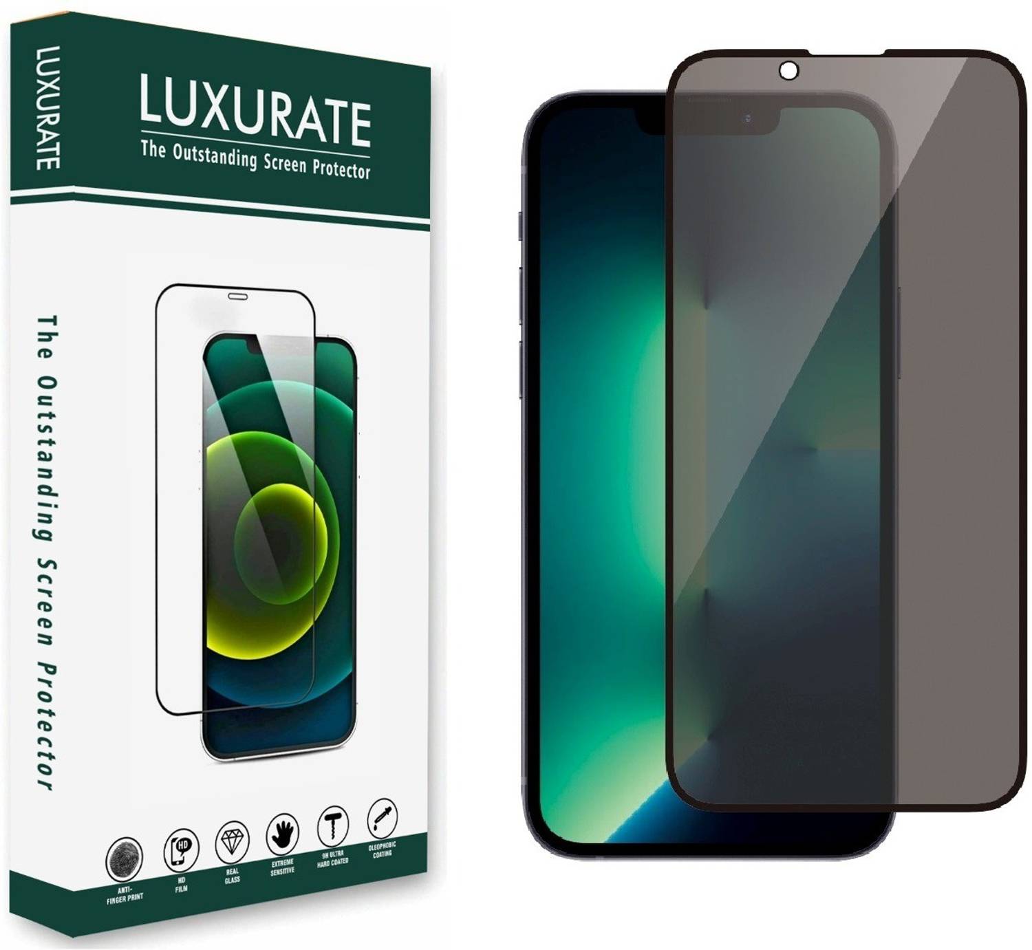 LUXURATE Tempered Glass Guard for Apple iPhone 14