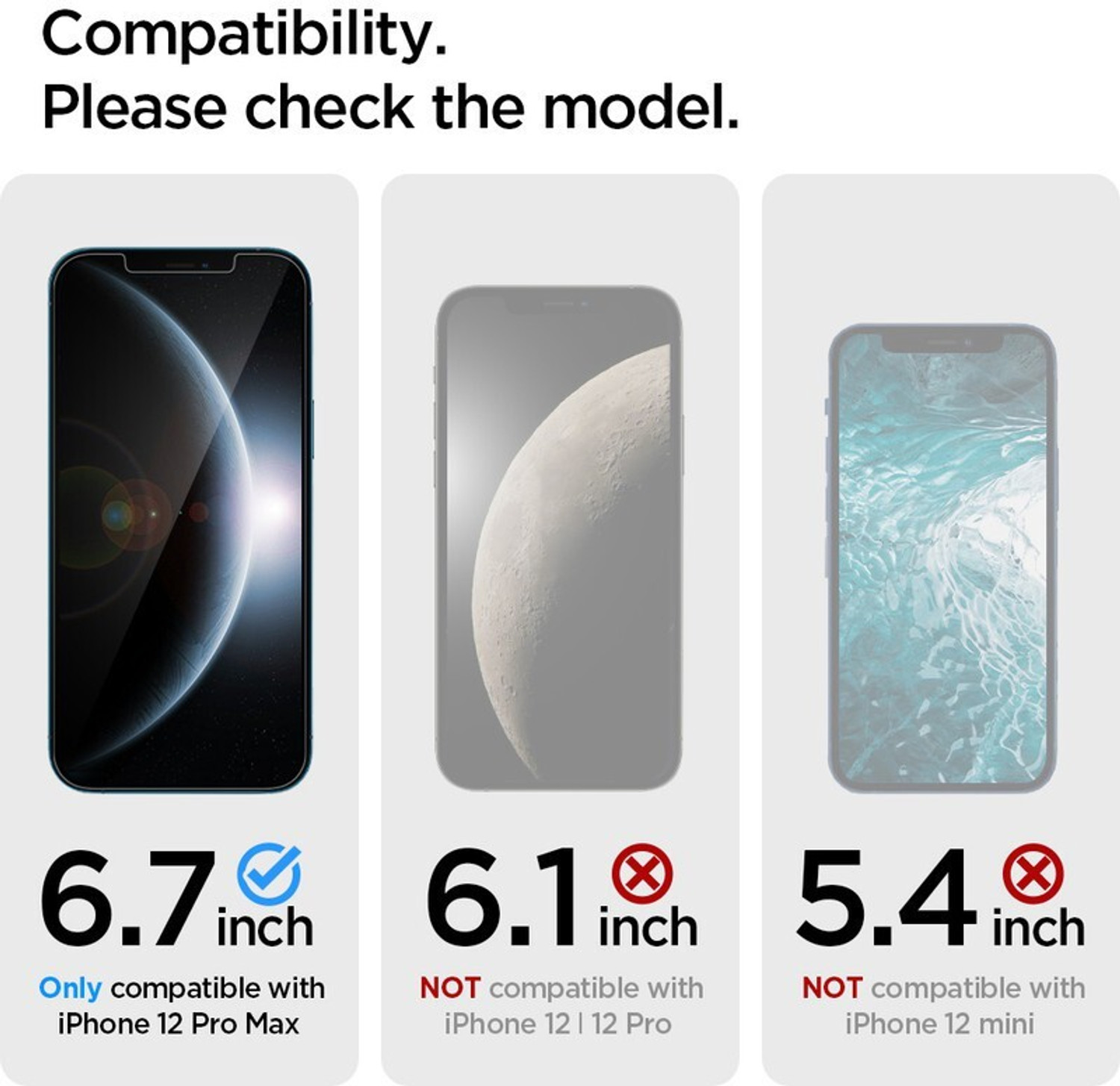 Image of Spigen Screen Guard with Applicator Kit for Apple iPhone 12 Pro Max