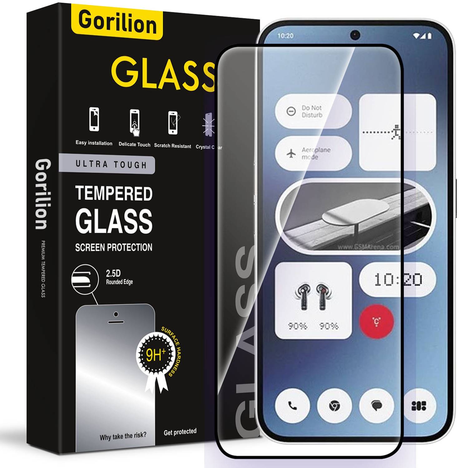 Gorilion Tempered Glass Guard for Nothing Phone (2a) 5G, Nothing