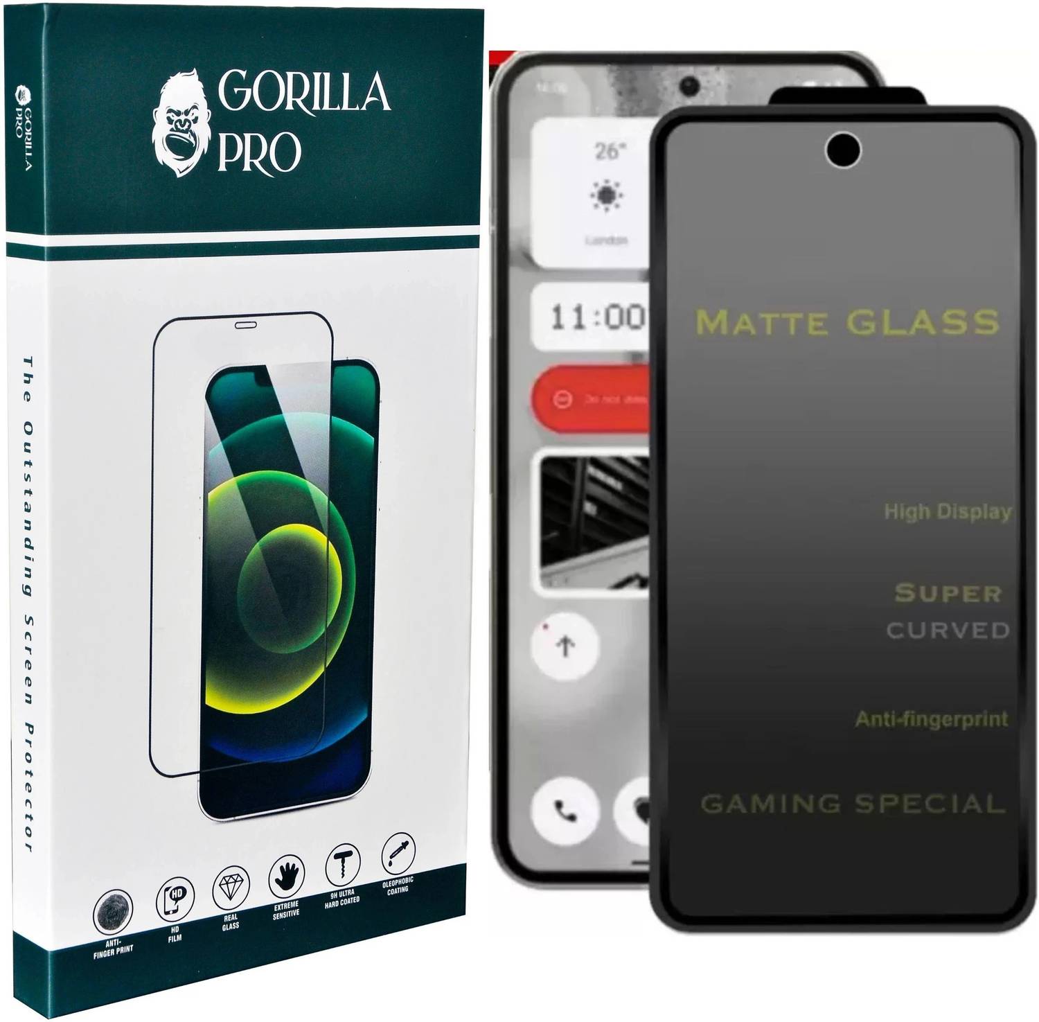 GORILLA PRO Tempered Glass Guard for Nothing Phone (2a) 5G
