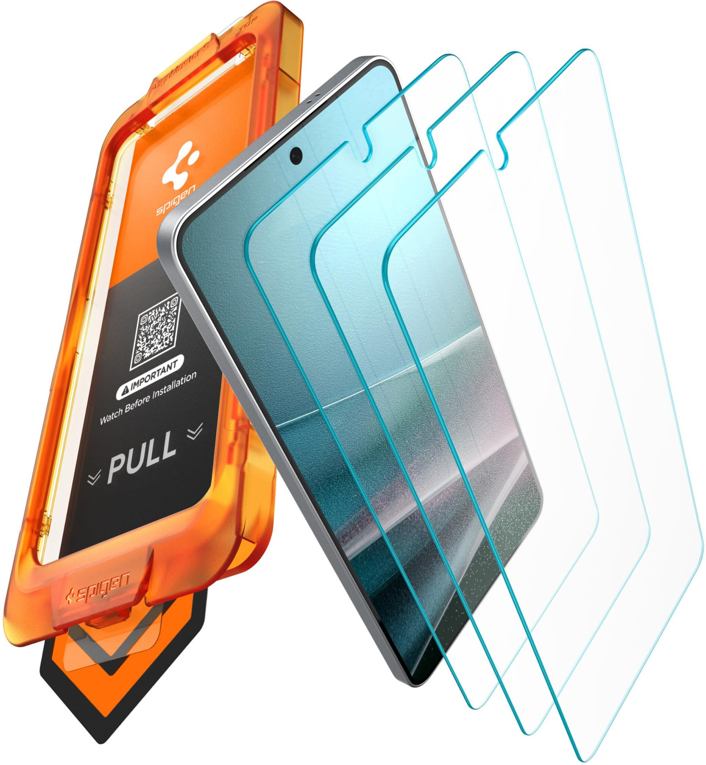 Image of Spigen Screen Guard with Applicator Kit for Samsung Galaxy S25 Edge