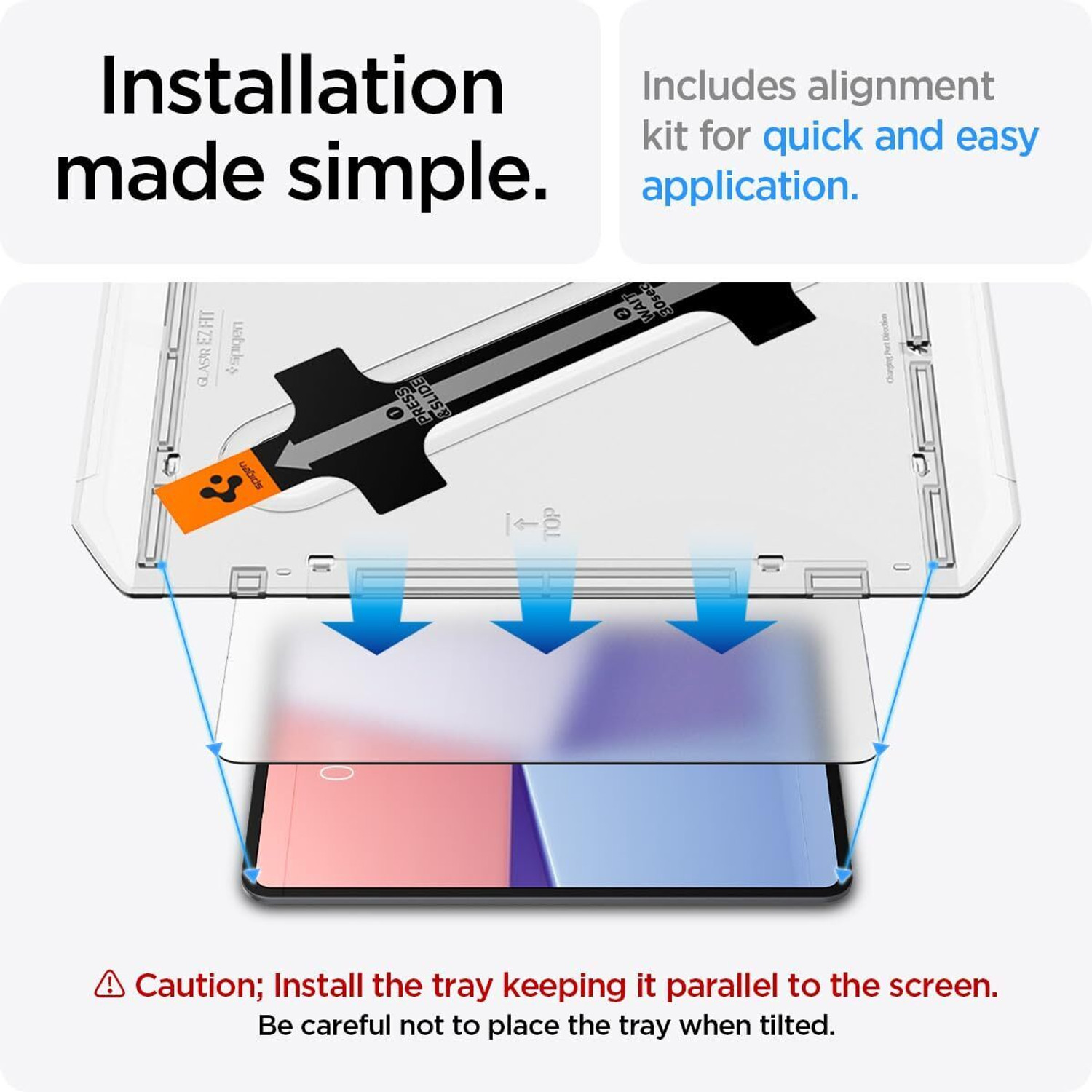 Image of Spigen Tempered Glass Guard for Apple iPad Pro 11 inch(2024)