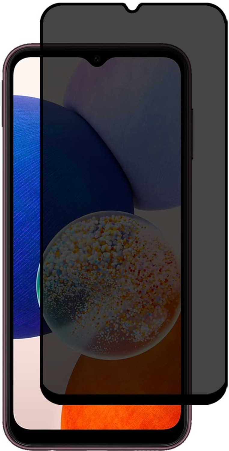 Image of ELEF Tempered Glass Guard for Samsung Galaxy A14 5G Full Coverage Anti-Spy 9H Hardness Screen Protector