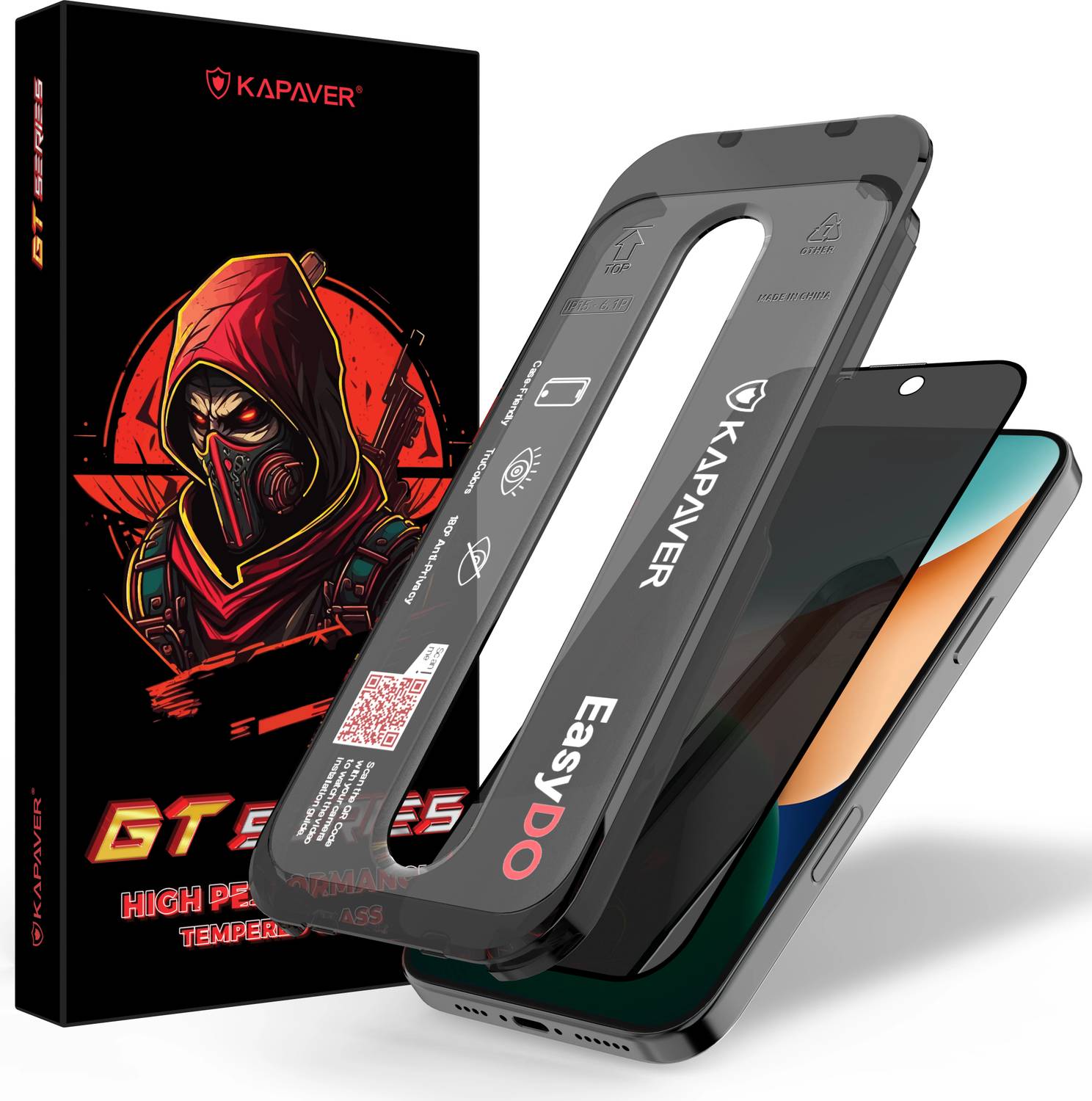 Kapaver Tempered Glass Guard for Apple iPhone 16 Pro (Pack of 1)