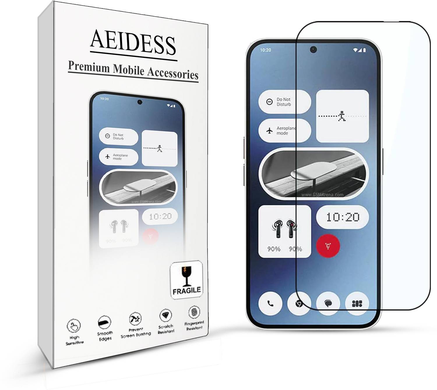 Aeidess Tempered Glass Guard for Nothing Phone (2a) 5G