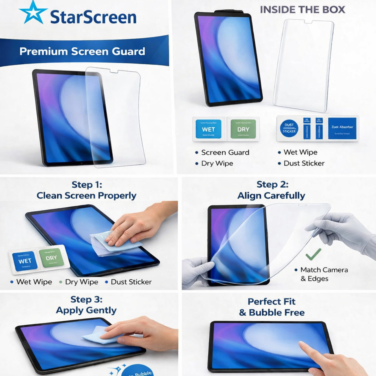 Image of StarScreen Tempered Glass Guard for Xiaomi Pad 7 Tablet