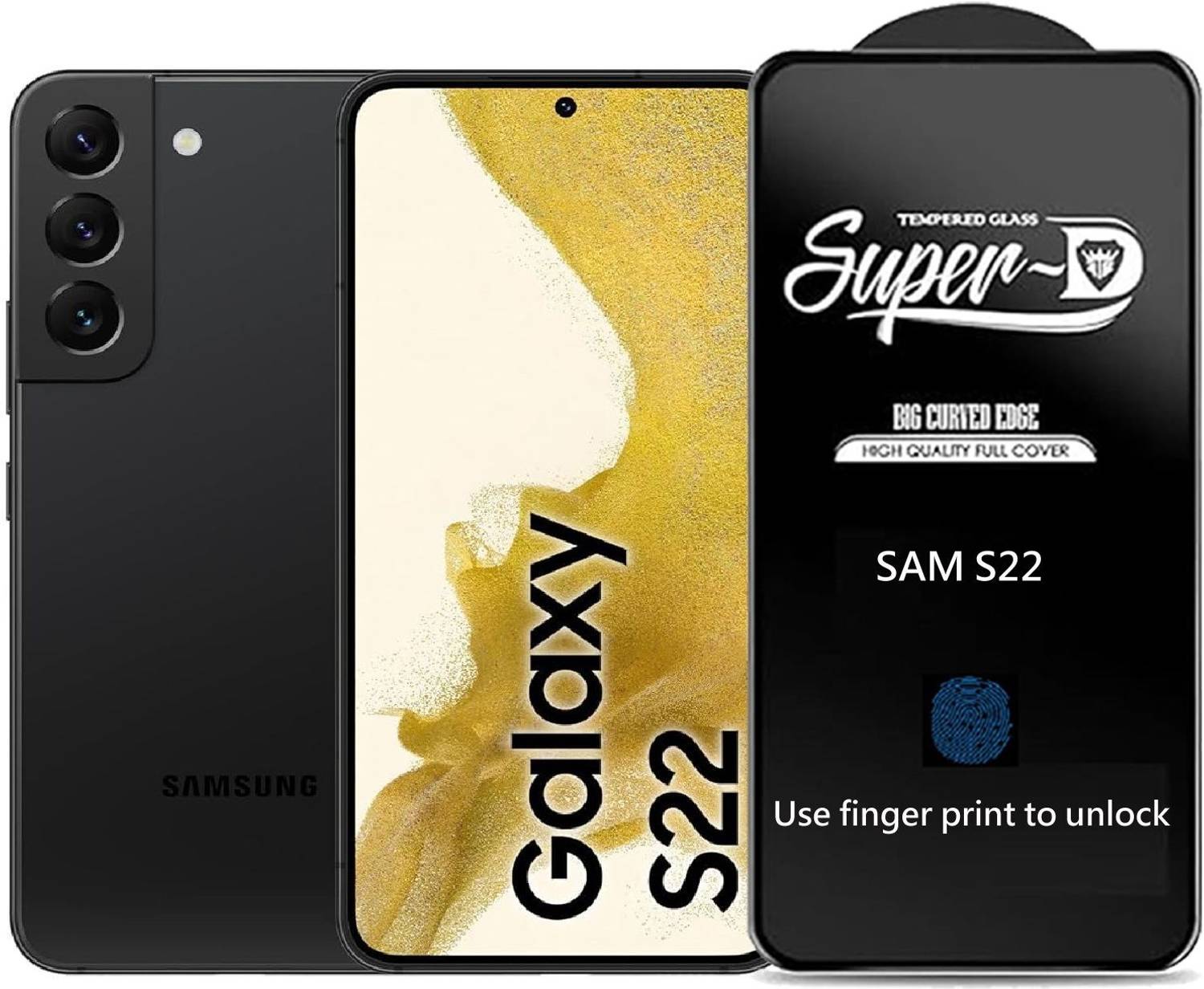 TechWings Tempered Glass Guard for Samsung Galaxy S22 Super D Gla