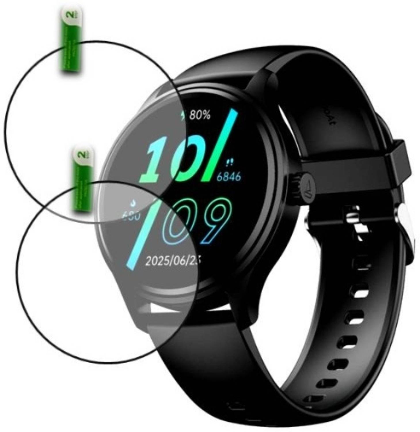 DB Tempered Glass Guard for BOAT LUNAR DISCOVERY NEO 1.39 WATCH TEMPERED GLASS(PACK OF 2)