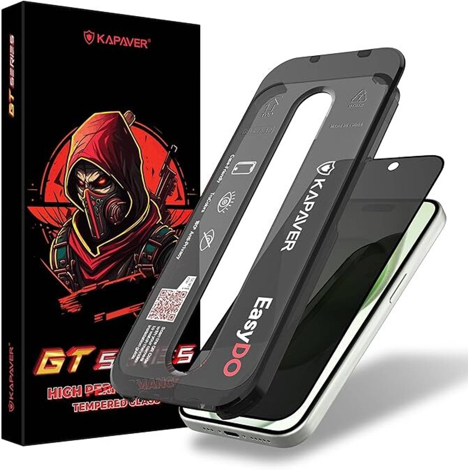 Kapaver Tempered Glass Guard for Apple iPhone 15 Plus (Pack of 1)