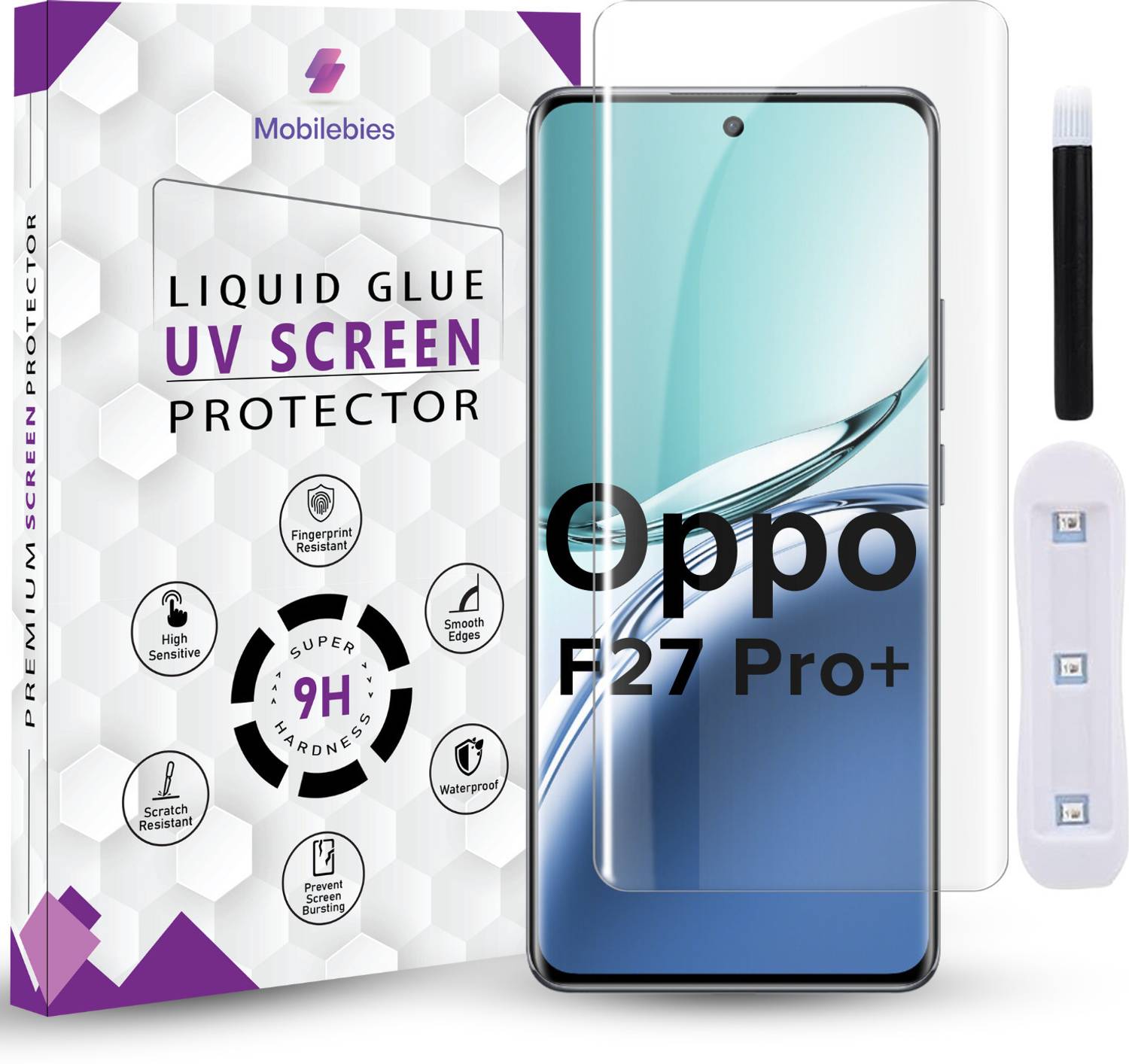 Mobilebies Tempered Glass Guard for Oppo F27 Pro Plus Premium HD+
