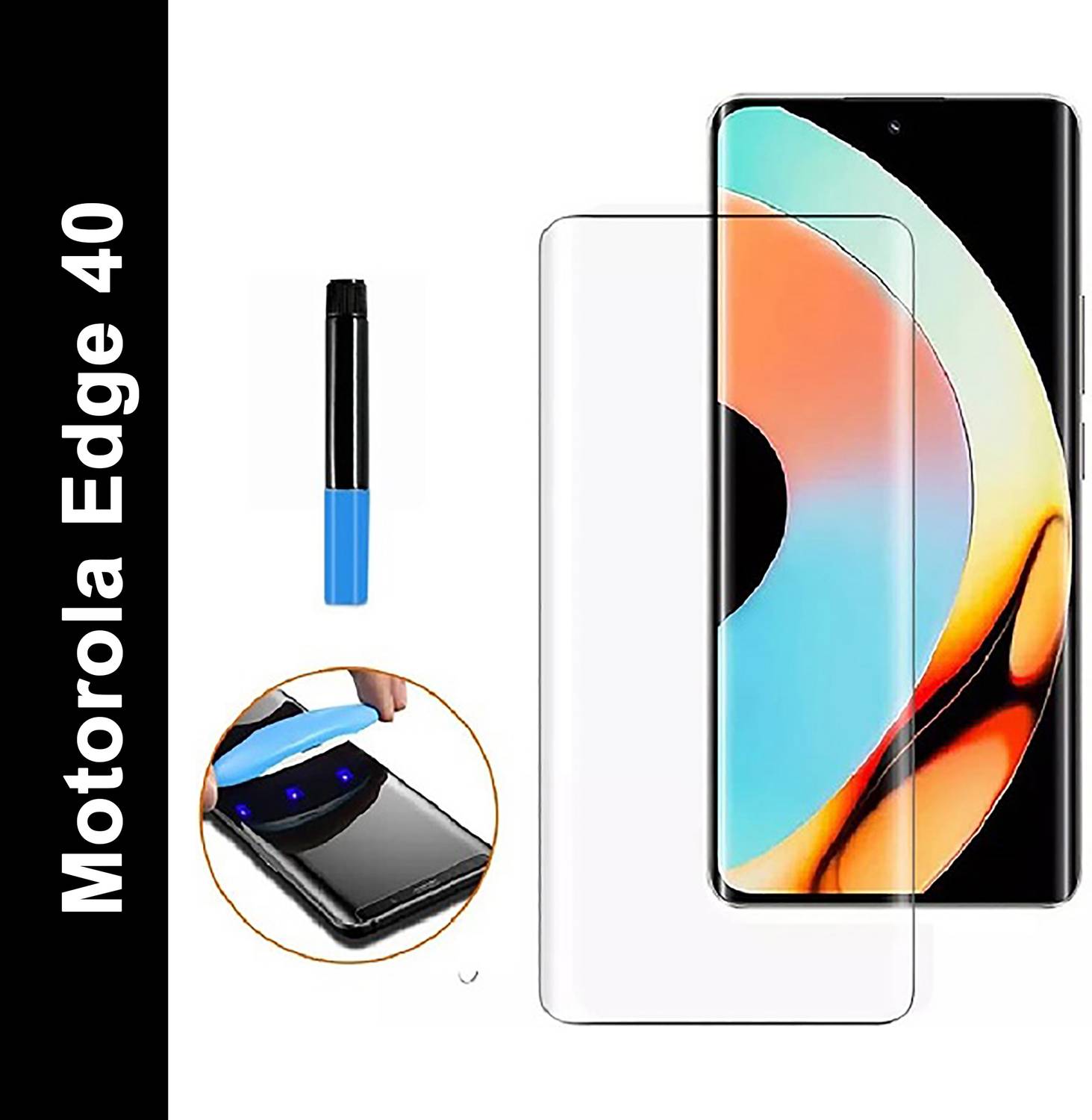 Foncase Edge To Edge Tempered Glass for Motorola Edge 40, Moto Ed