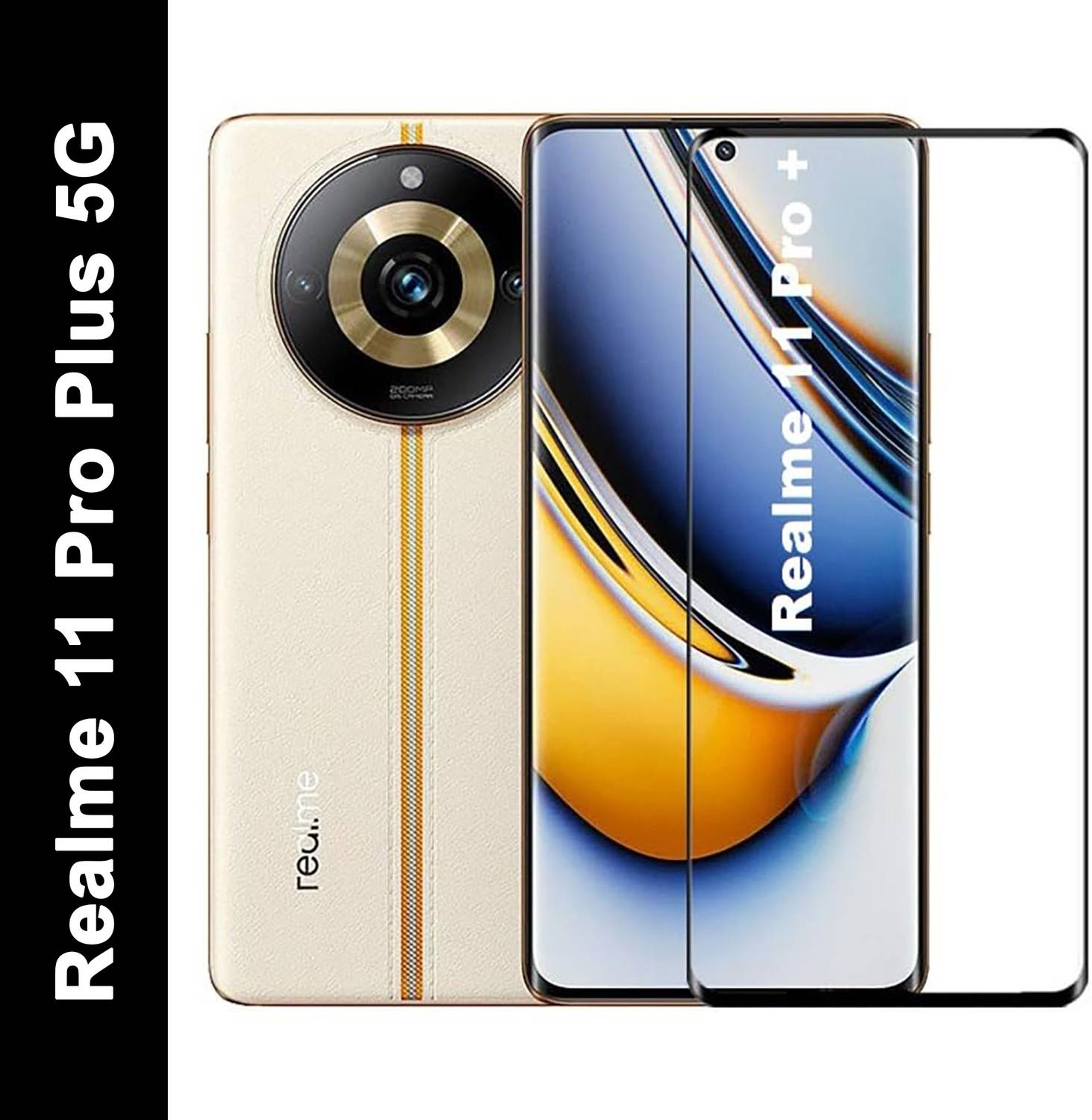 COVERLINE Edge To Edge Tempered Glass for Realme 11 Pro Plus 5G F