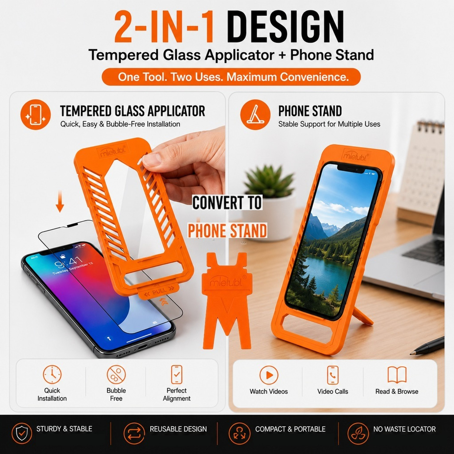 Image of MIETUBL Screen Guard with Applicator Kit for Apple iPhone 16 Pro Max