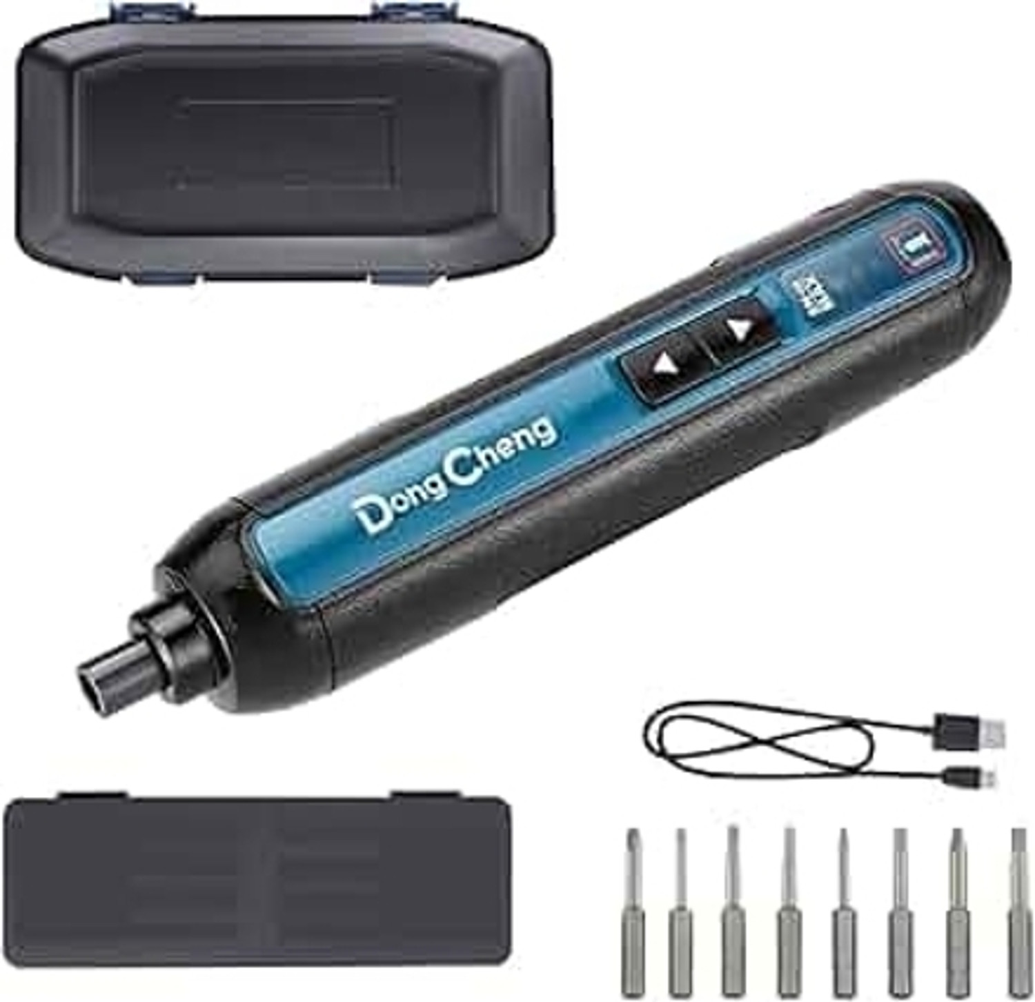 Image of MPT DongCheng 4V Cordless Screwdriver, 2000mAh Battery Powered TYPE C POINT Power & Hand Tool Kit (8 Tools)