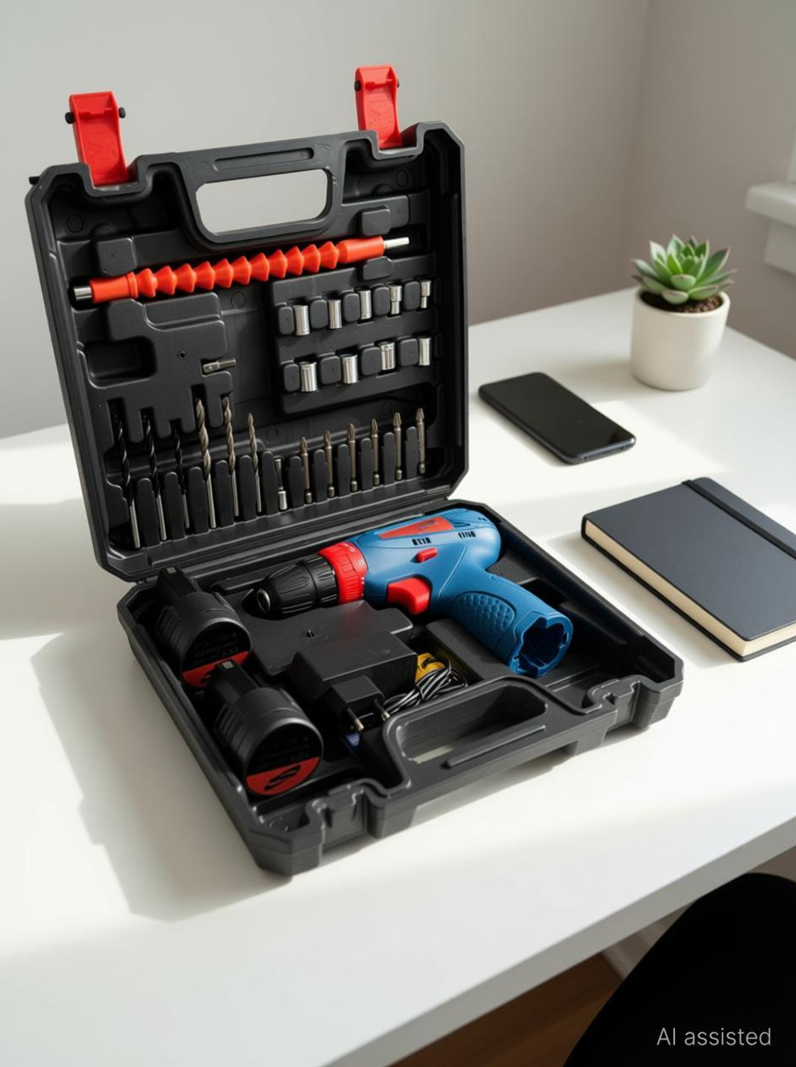 Image of M-TREX HI-FLEX CORDLESS DRILL KIT SET 25 TYPE OF TOOLS & 12V LI-ION BATTERY,CHARGER HF-CL-CD-12 Collated Screw Gun