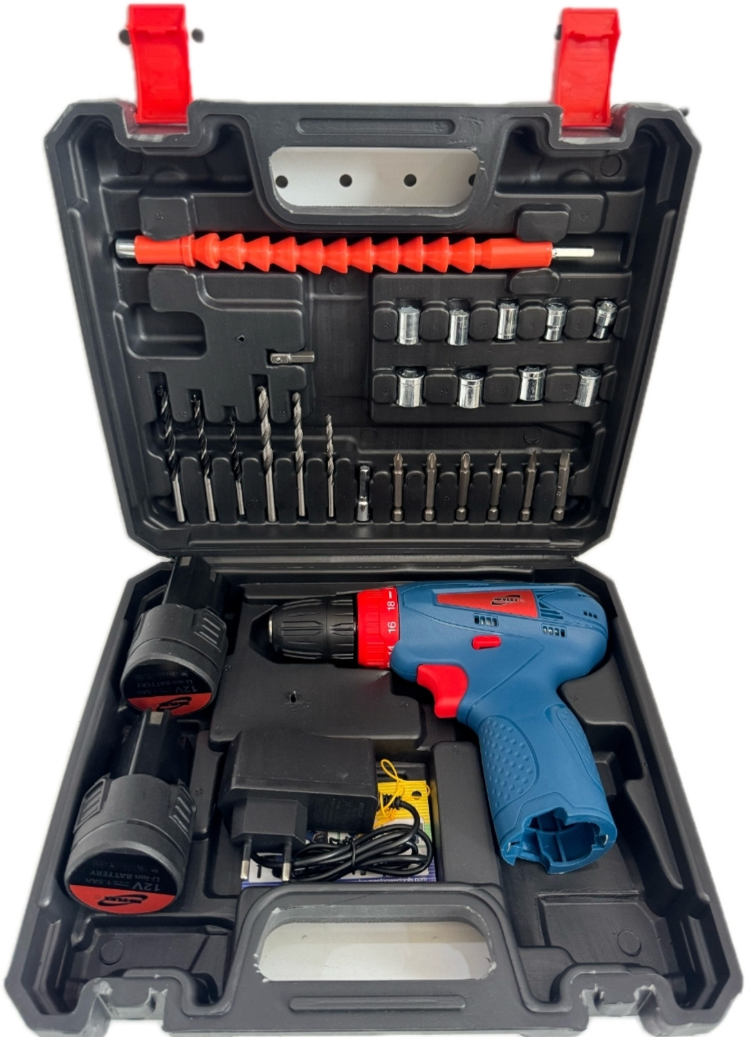 Image of M-TREX HI-FLEX CORDLESS DRILL KIT SET 25 TYPE OF TOOLS & 12V LI-ION BATTERY,CHARGER HF-CL-CD-12 Collated Screw Gun