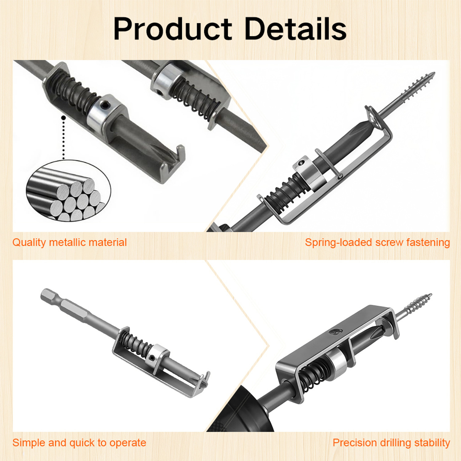 Image of SERPLEX Spring Loaded Screw Holder Bit Set Spring Loaded Screw Holder Bit Set for Drill and Screwdriver 2 Pieces Screwdriver Bit Set (Pack of 2)