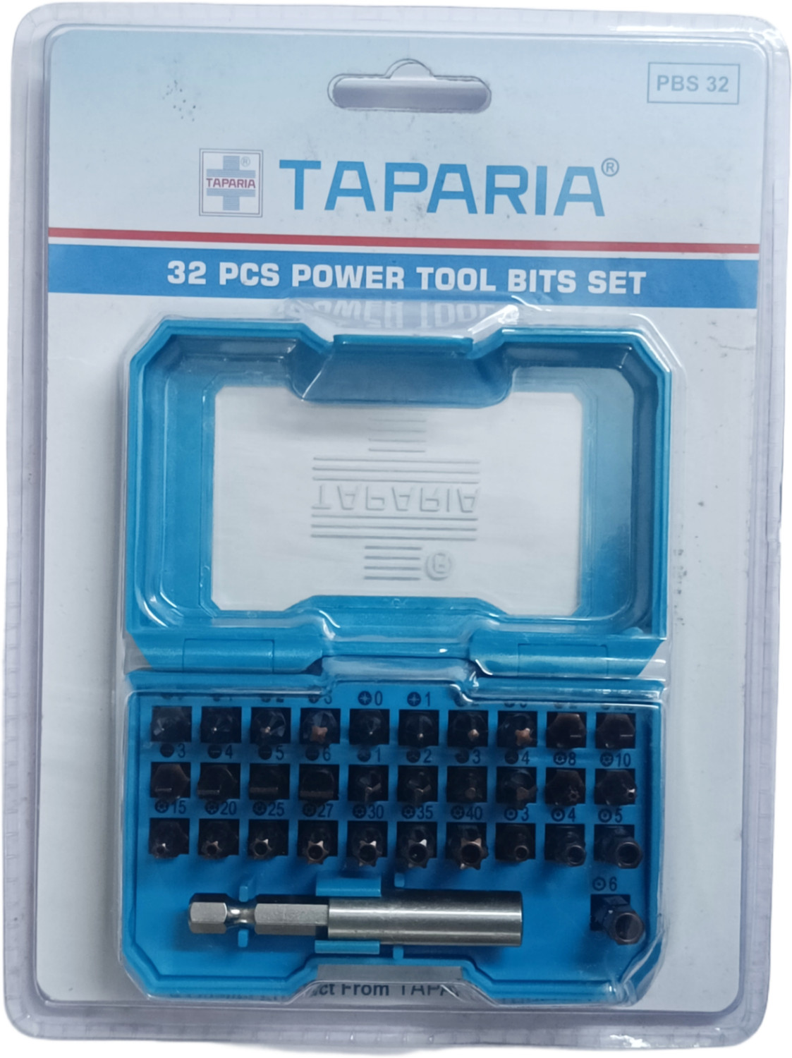 Image of TAPARIA Power Tool Bits Set (32pcs) Magnetic Power Tool Bits Set Iron Blue Screw Driver Set Screwdriver Bit Set