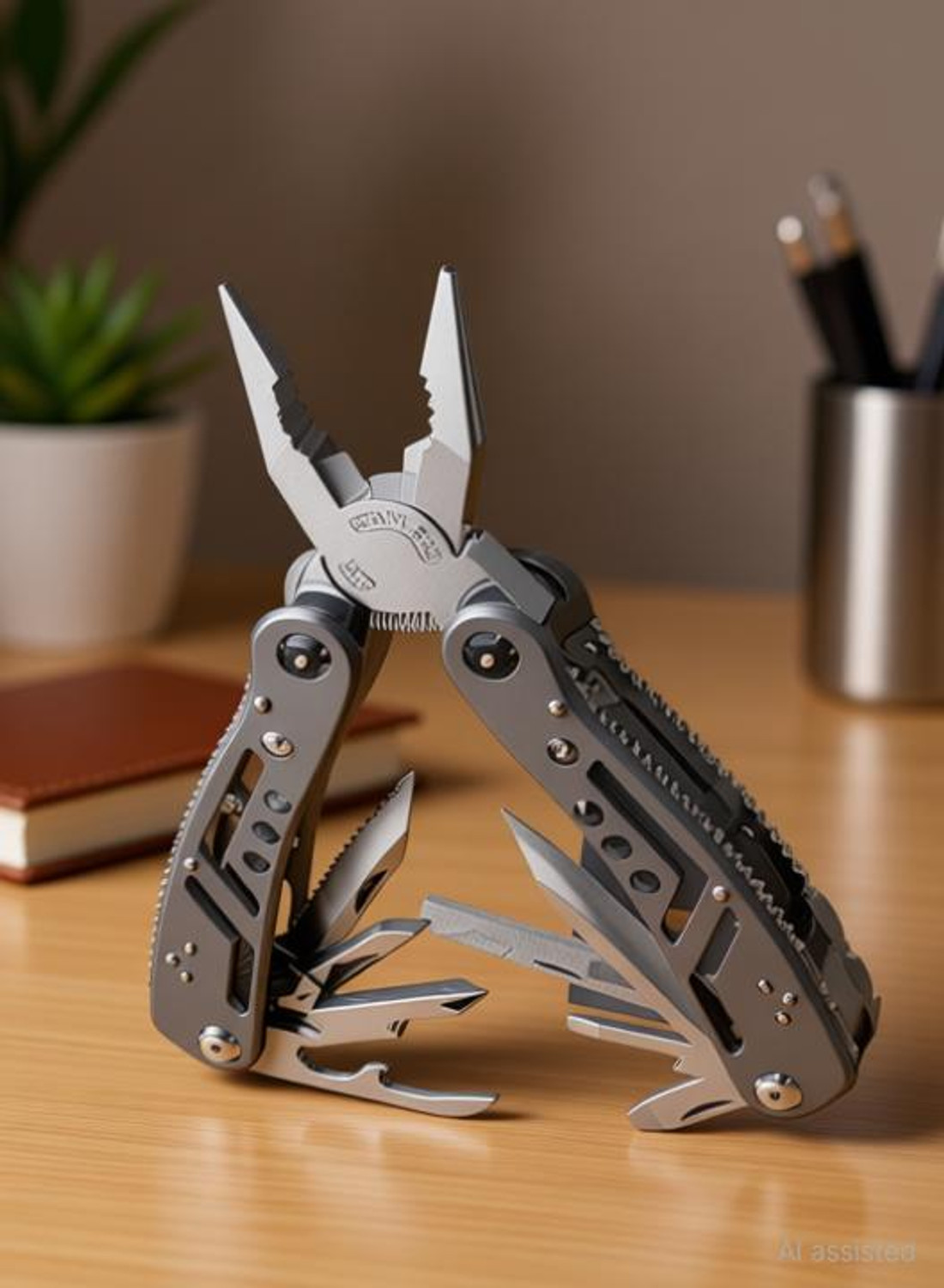Image of YANSI 24 in 1 Multi-function Plier Tools Multi Utility Plier (24 Tools, Silver) Standard Screwdriver Set