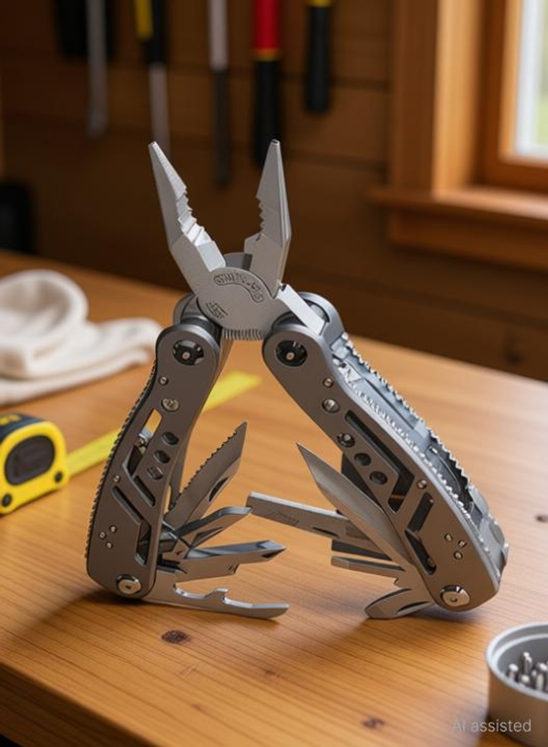 Image of YANSI 24 in 1 Multi-function Plier Tools Multi Utility Plier (24 Tools, Silver) Standard Screwdriver Set